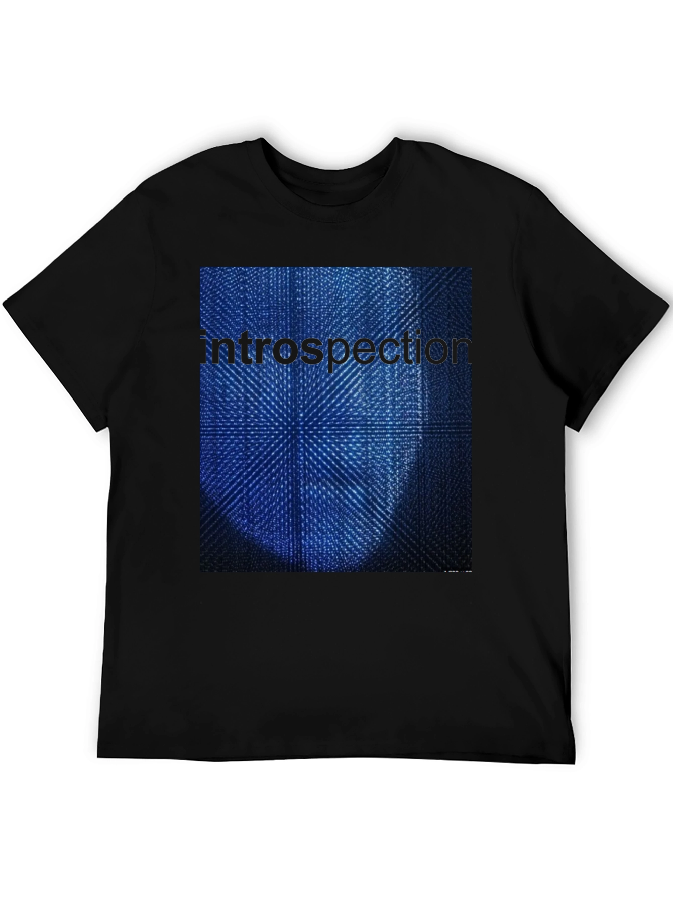 Introspection Graphic Print Black T-Shirt