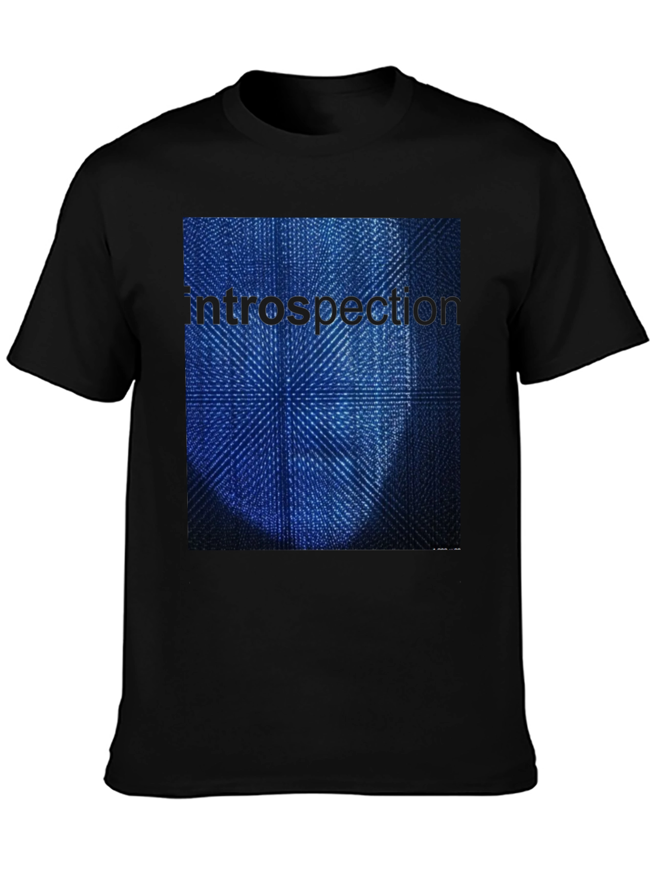 Introspection Graphic Print Black T-Shirt