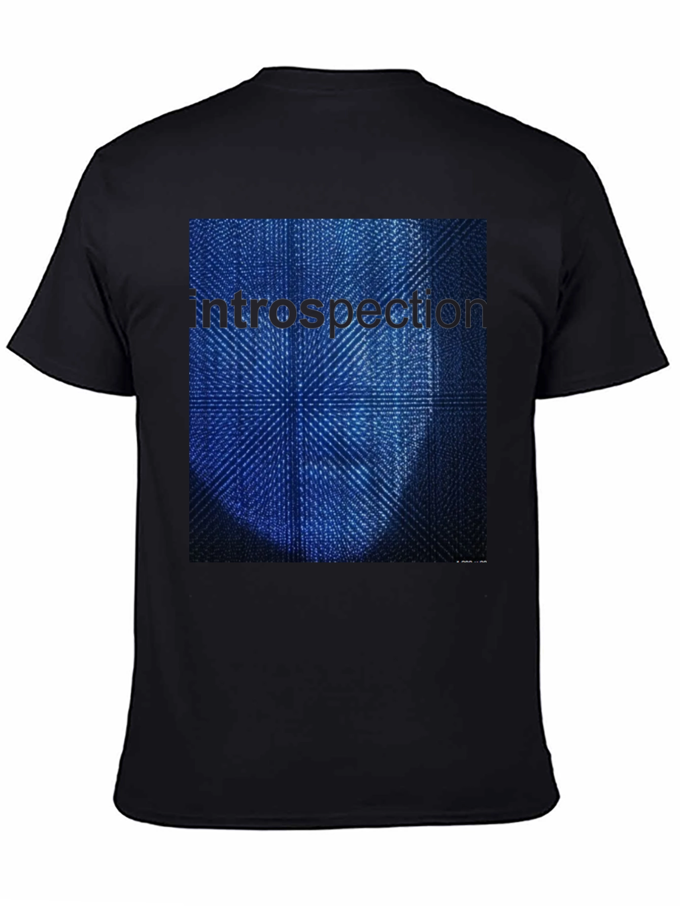 Introspection Graphic Print Black T-Shirt