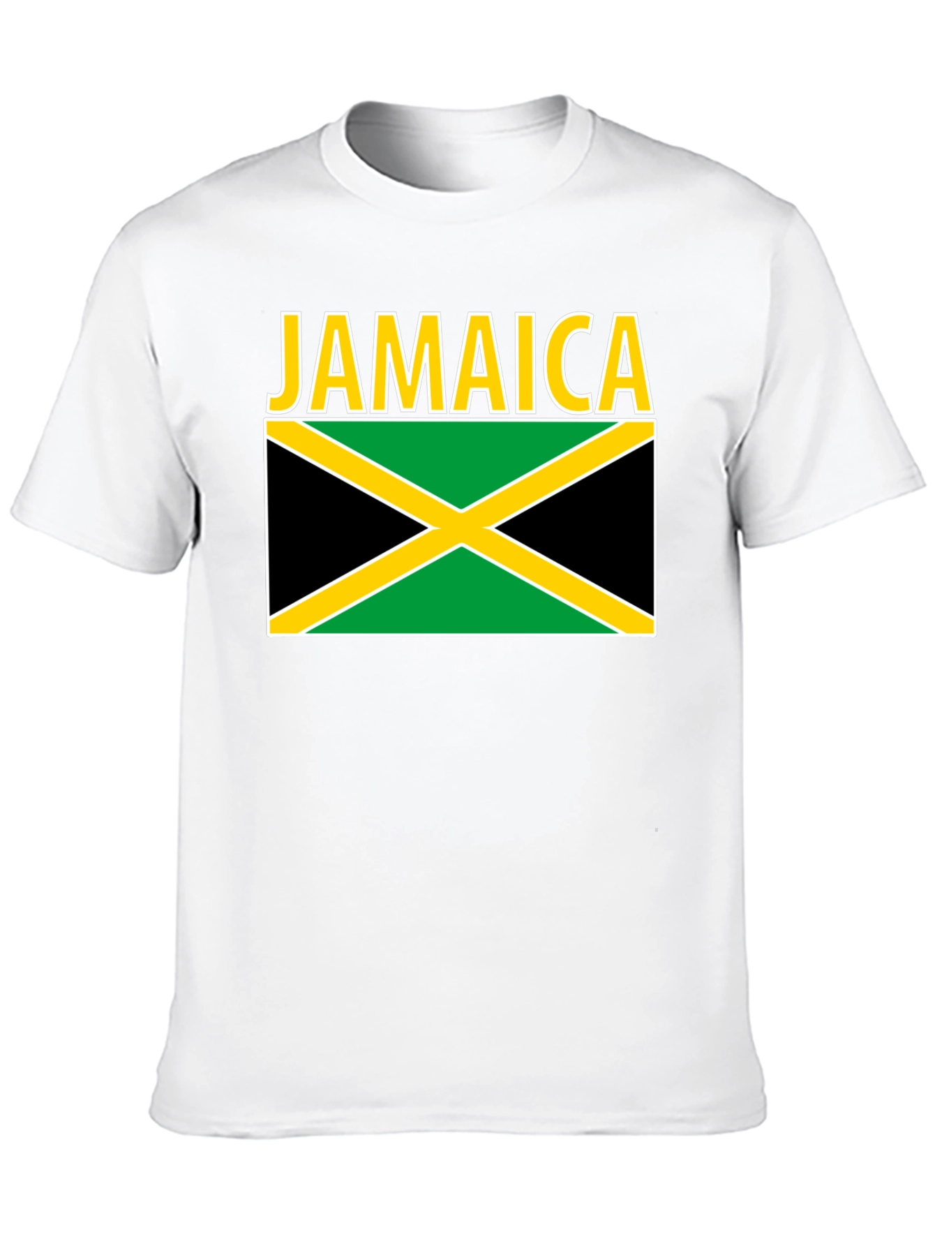 Jamaica Flag Graphic T-Shirt - Black Cotton Tee
