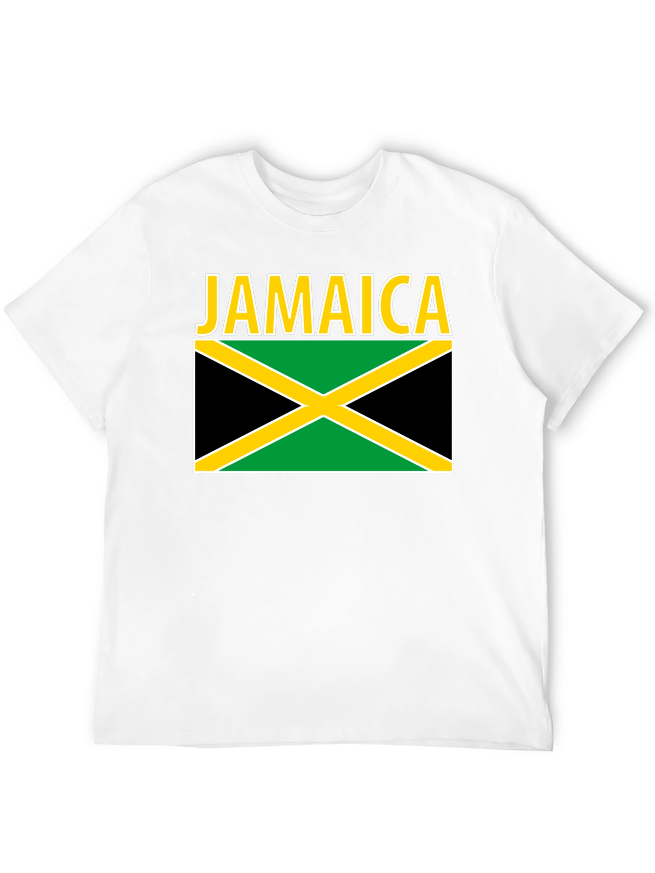 Jamaica Flag Graphic T-Shirt - Black Cotton Tee