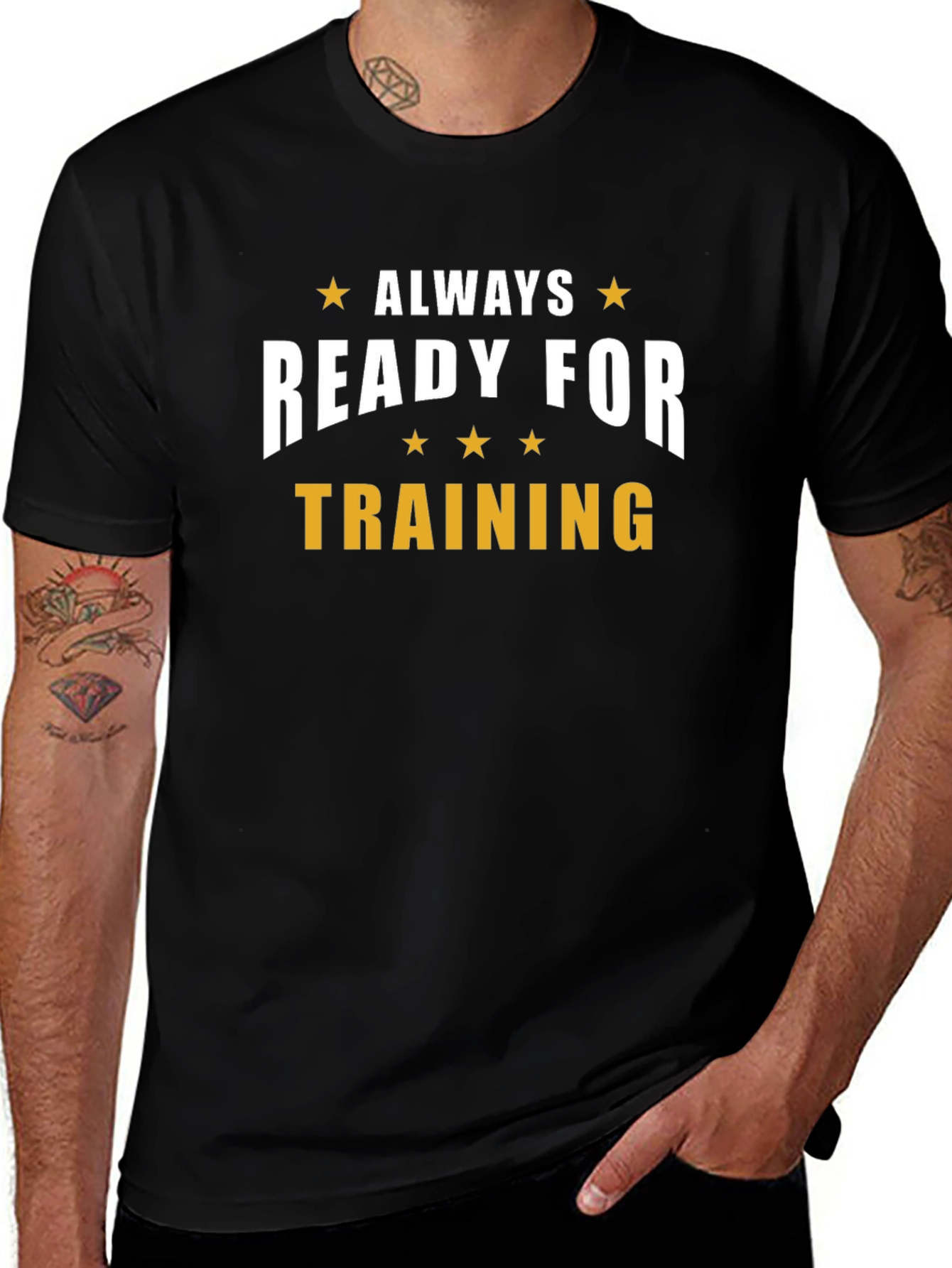 Always Ready for Training Black T-Shirt