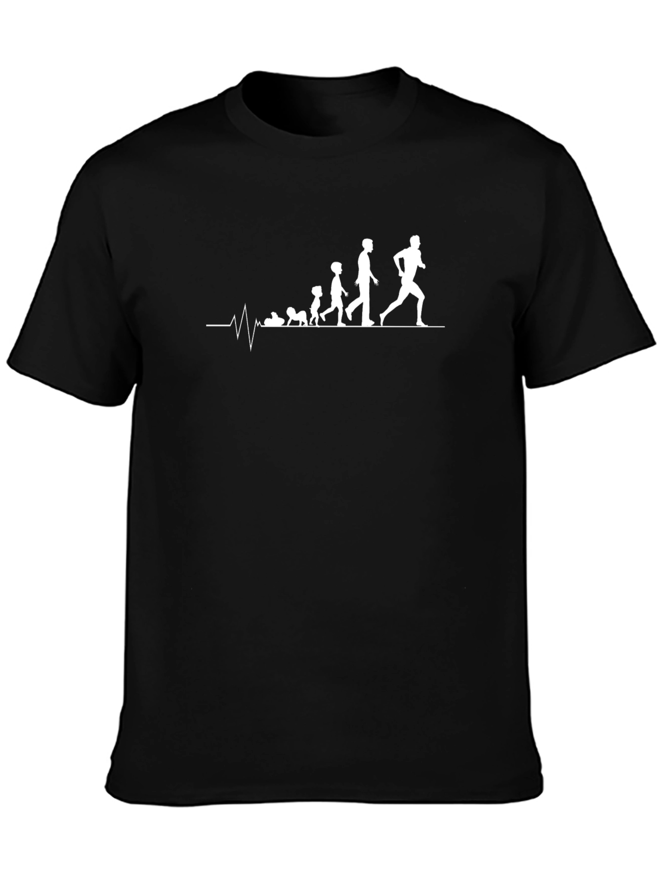 Evolution of Running Black Graphic Tee