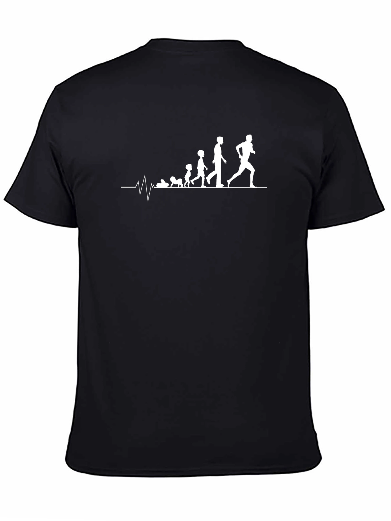 Evolution of Running Black Graphic Tee