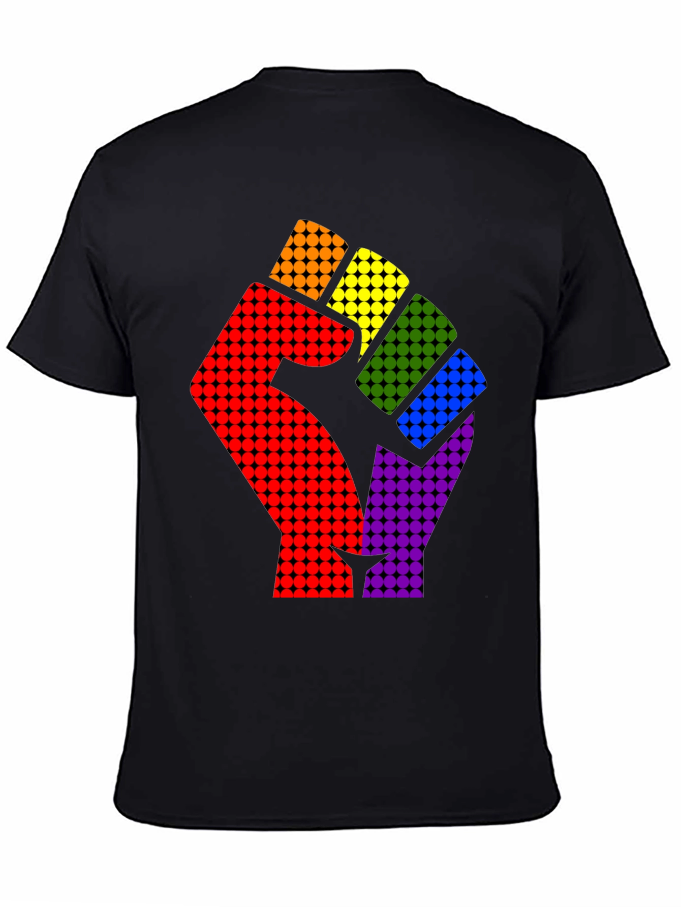 Pride Fist Graphic Tee - Rainbow Power