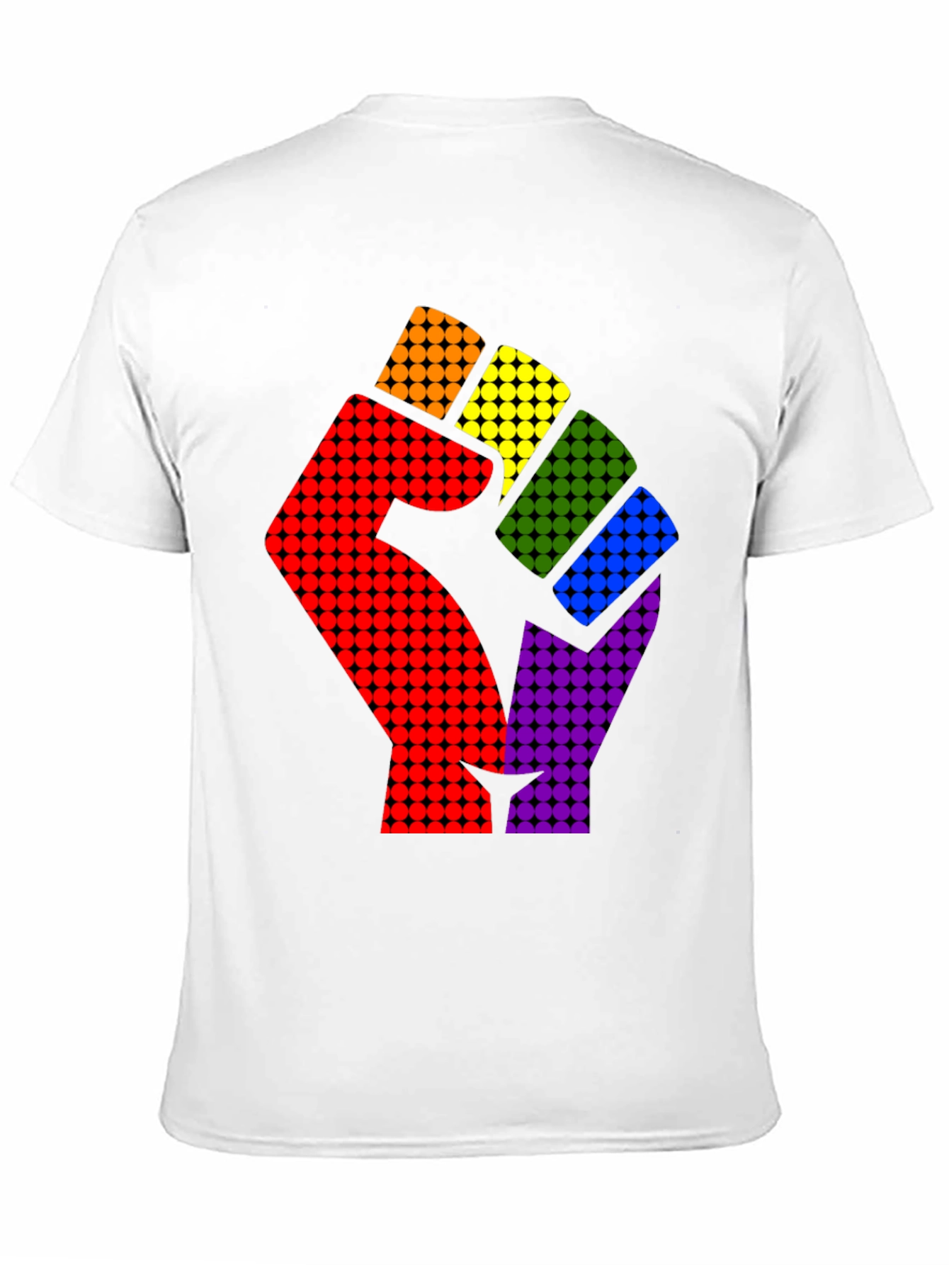 Pride Fist Graphic Tee - Rainbow Power