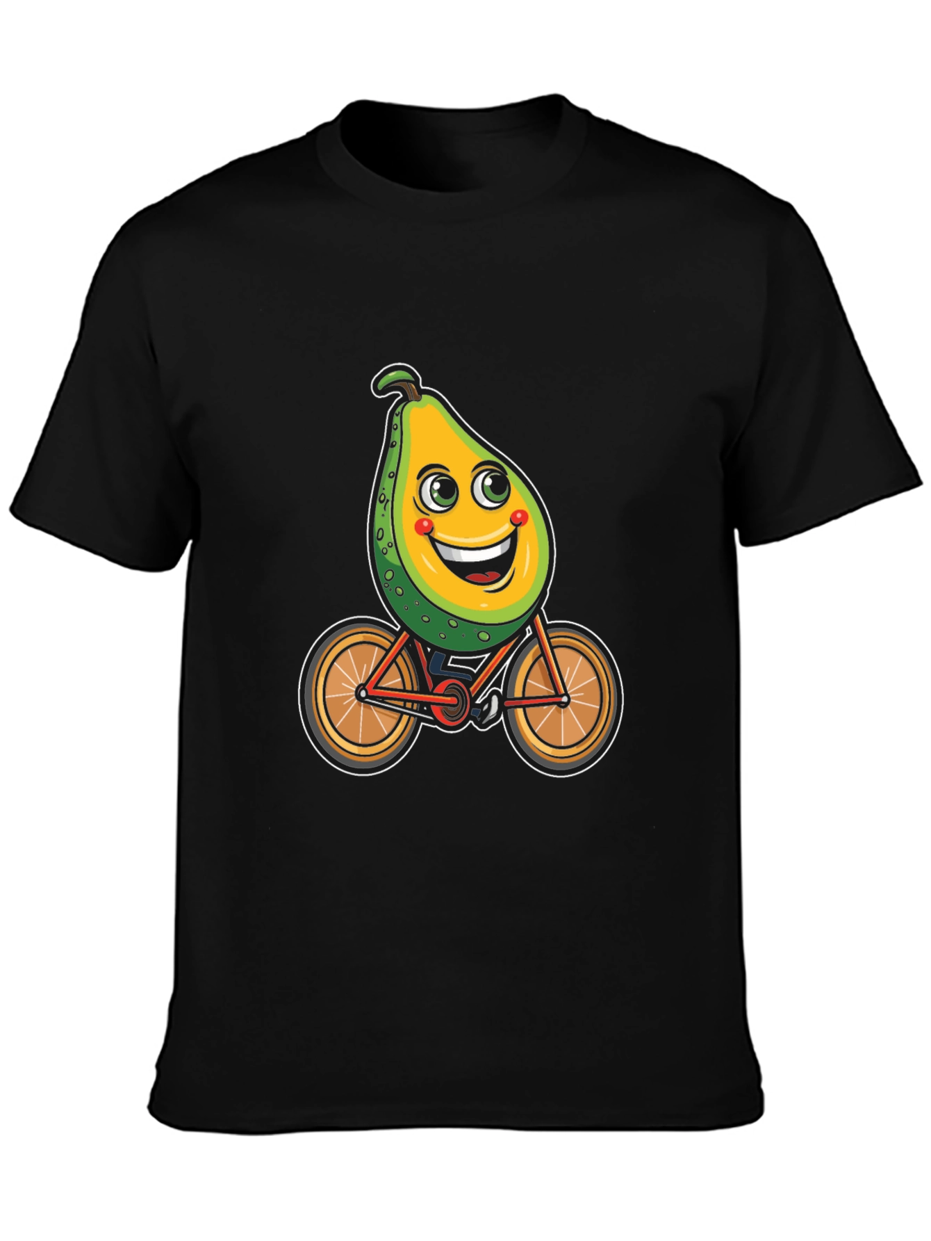 Avocado Bike Ride Graphic Tee - Black