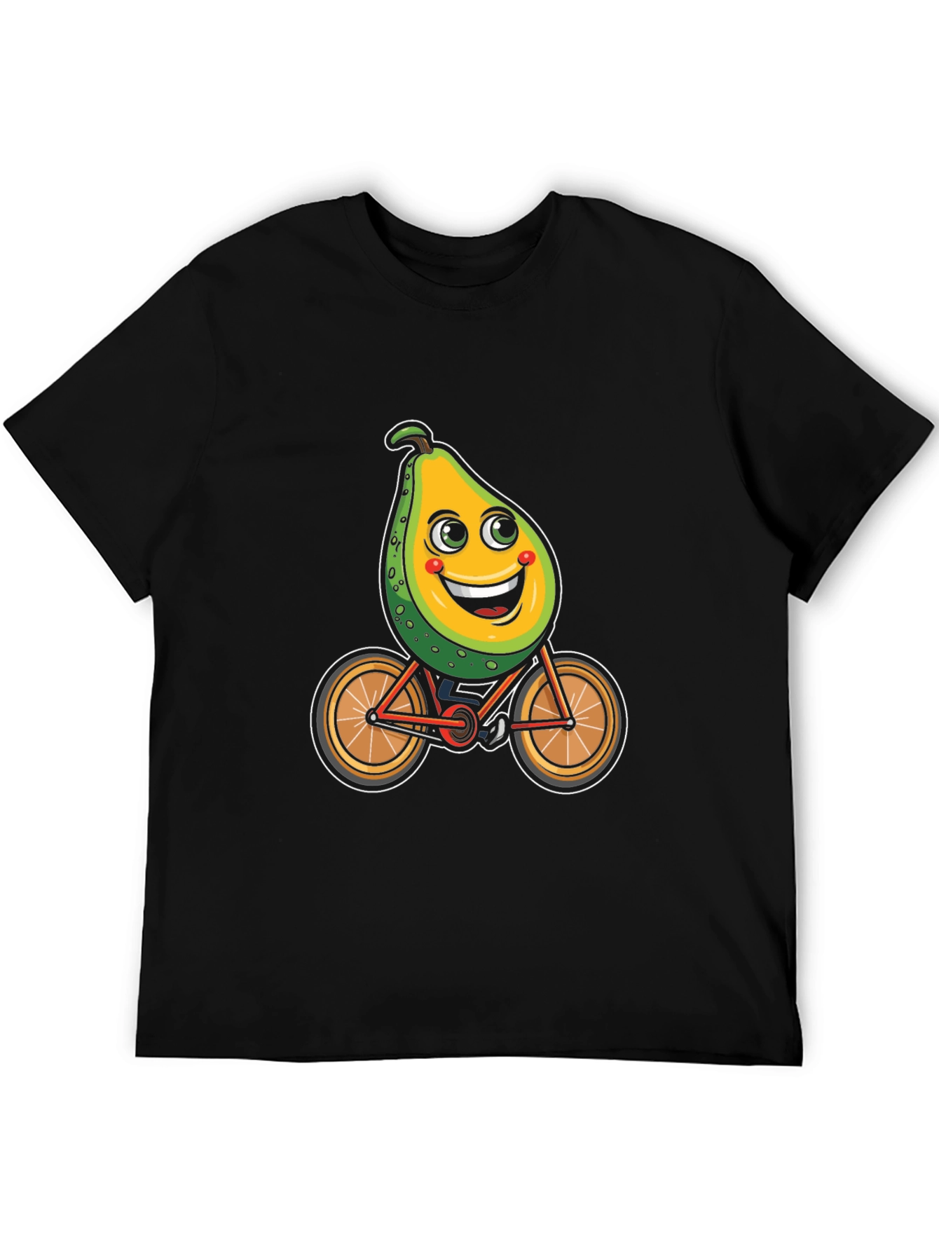 Avocado Bike Ride Graphic Tee - Black