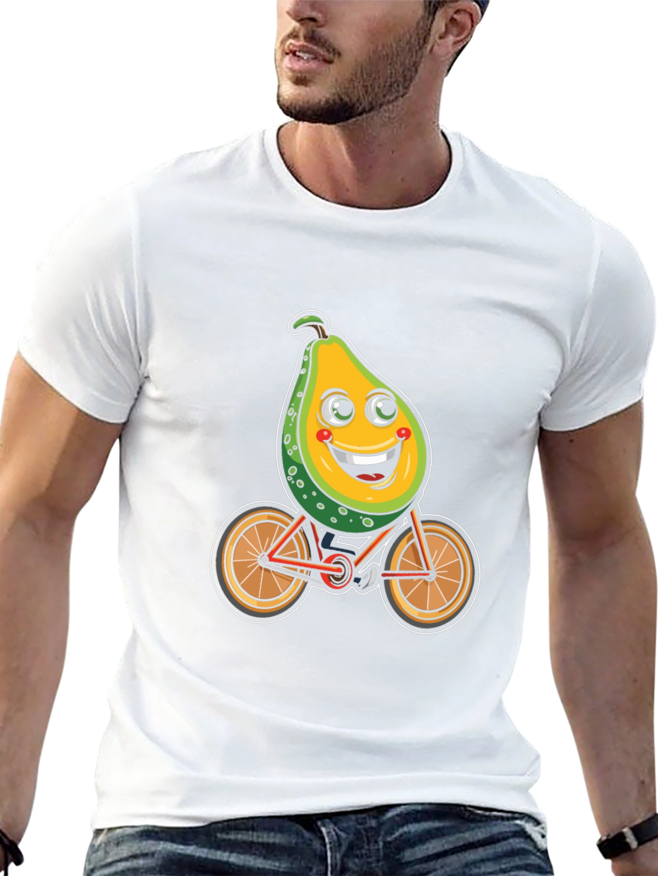 Avocado Bike Ride Graphic Tee - Black