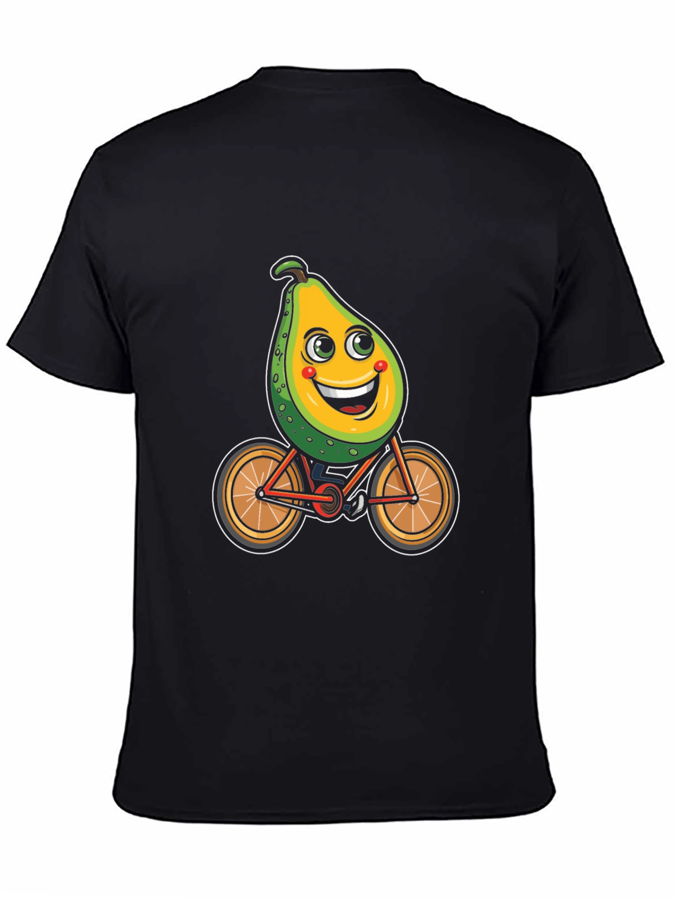 Avocado Bike Ride Graphic Tee - Black