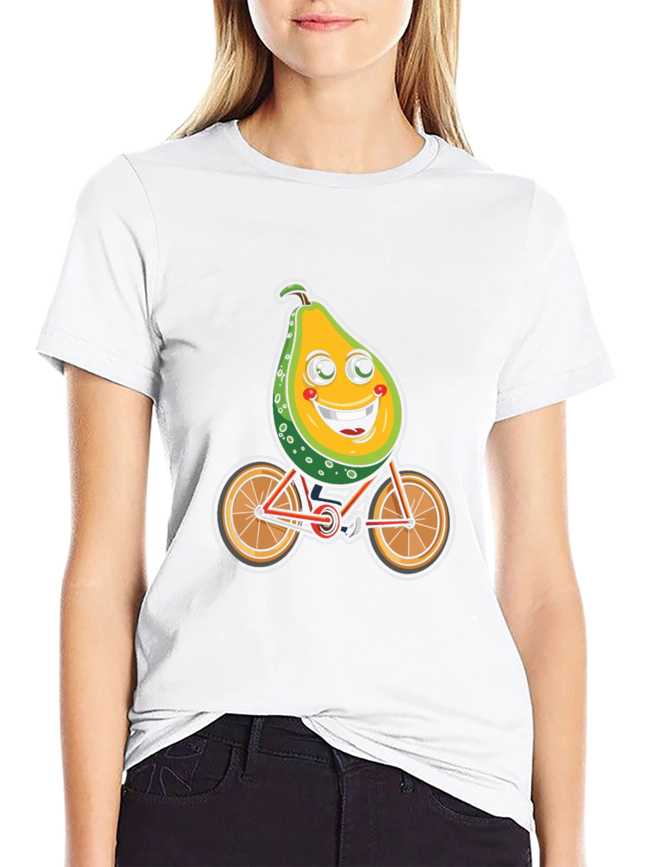Avocado Bike Ride Graphic Tee - Black