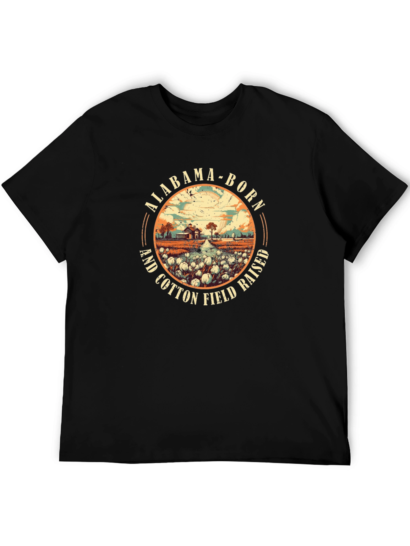 Alabama Born Cotton Field Raised Graphic Tee