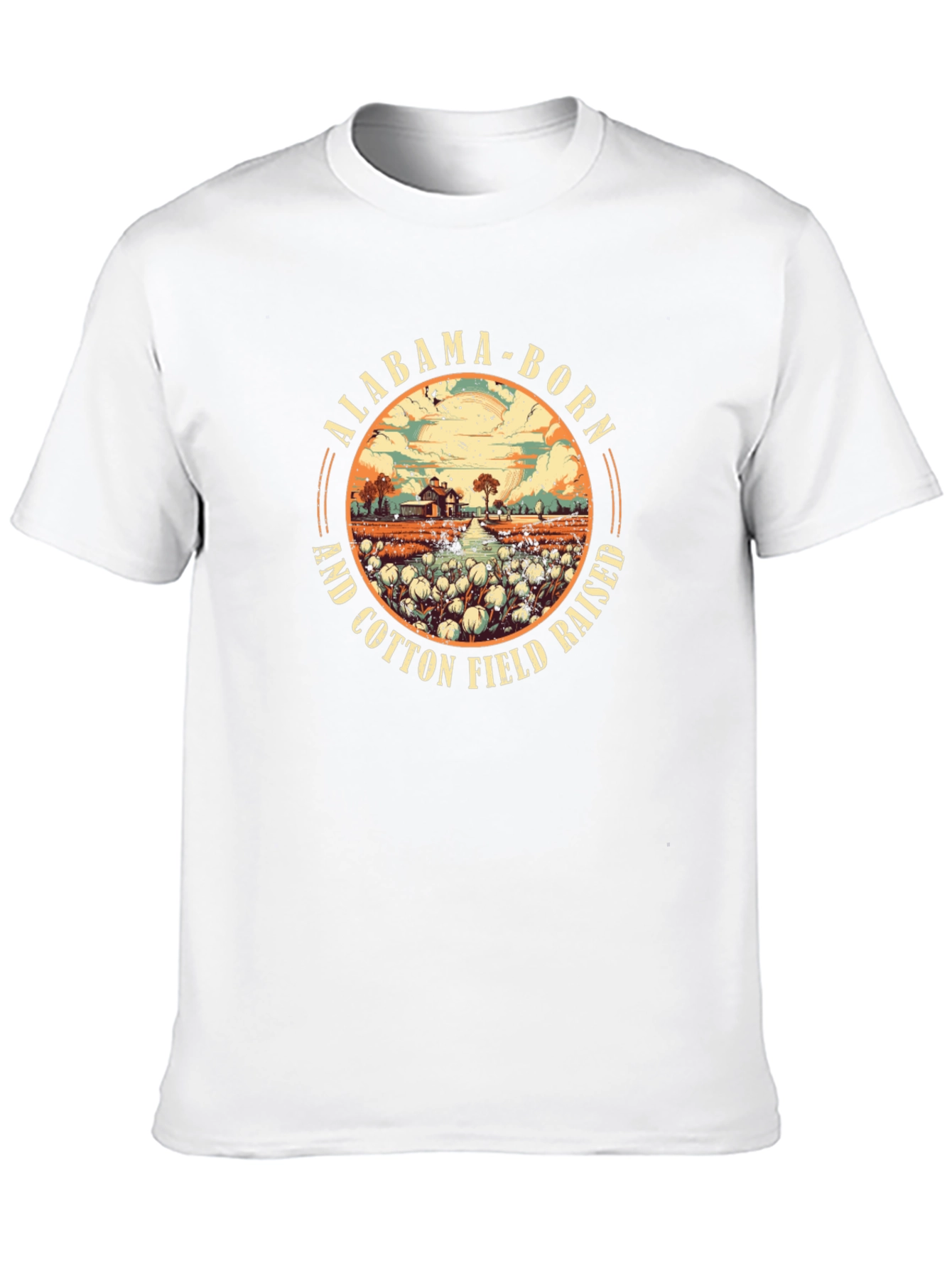 Alabama Born Cotton Field Raised Graphic Tee
