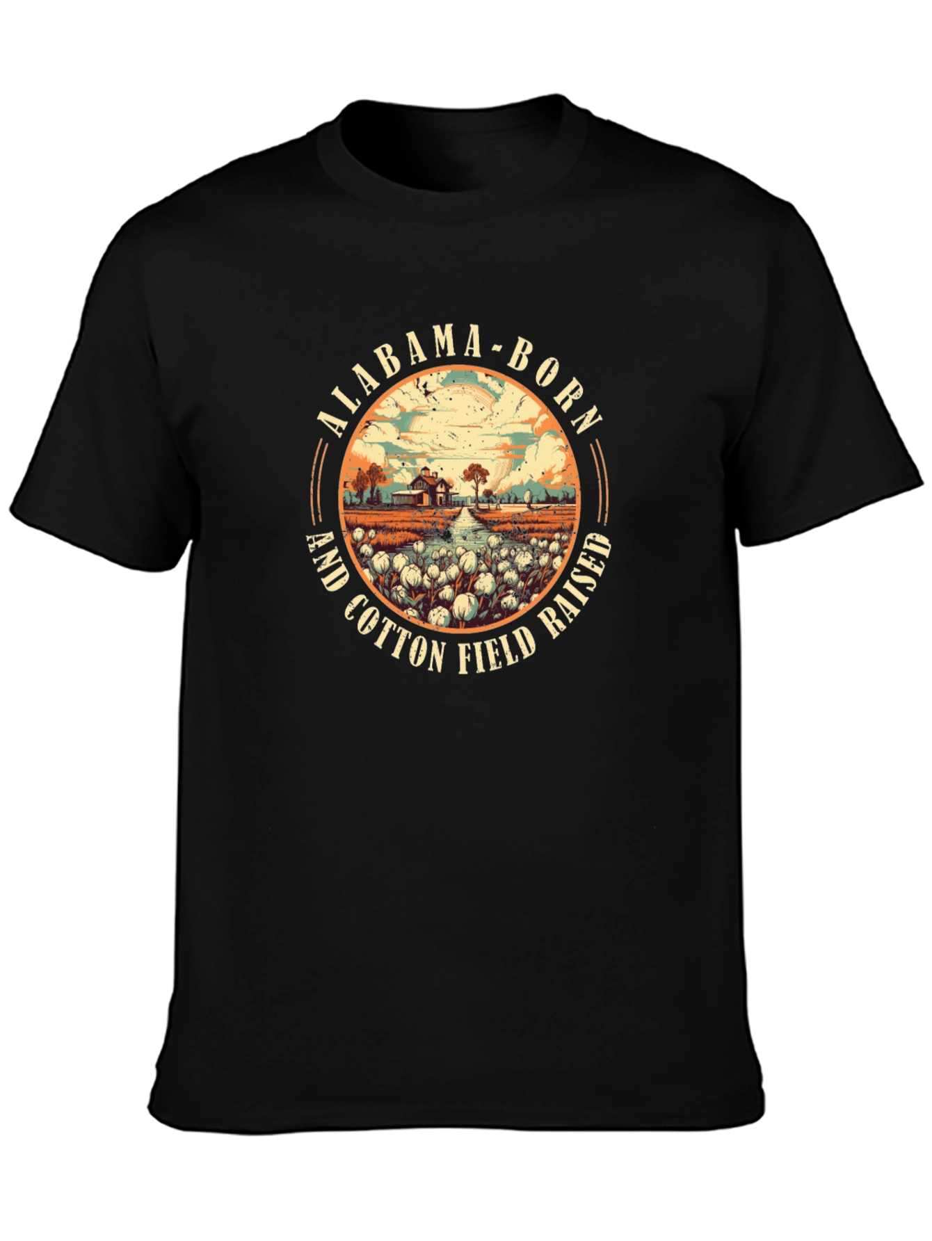 Alabama Born Cotton Field Raised Graphic Tee
