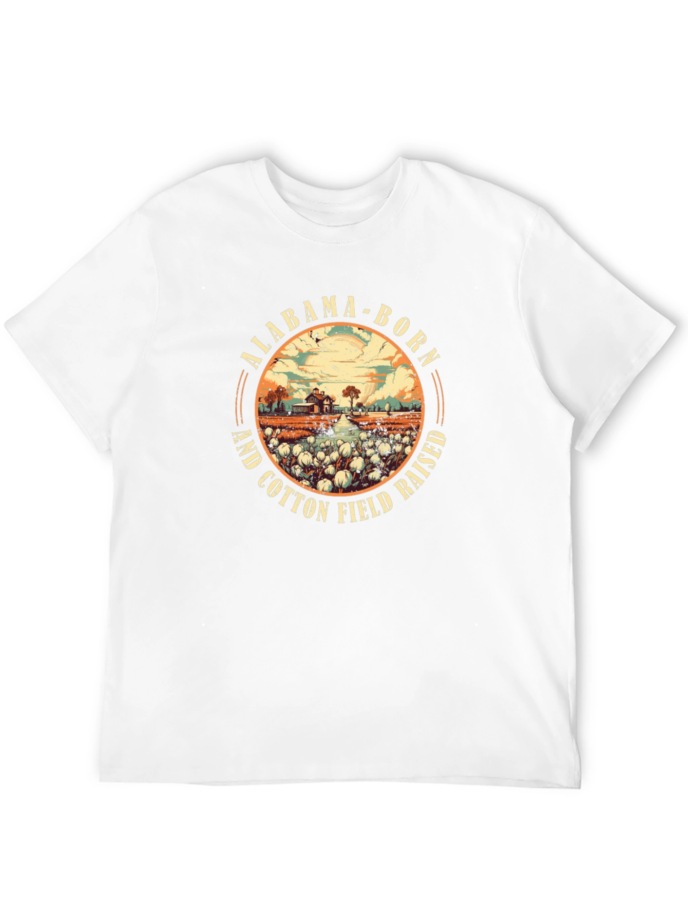 Alabama Born Cotton Field Raised Graphic Tee