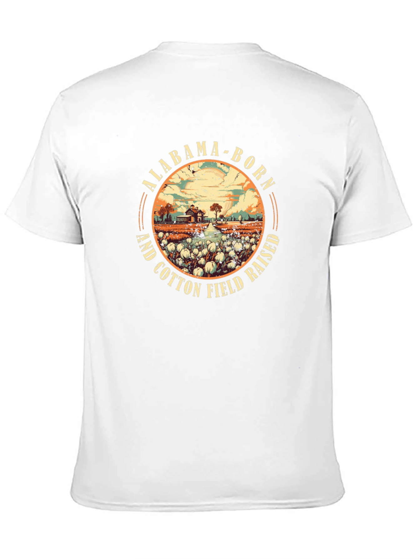 Alabama Born Cotton Field Raised Graphic Tee