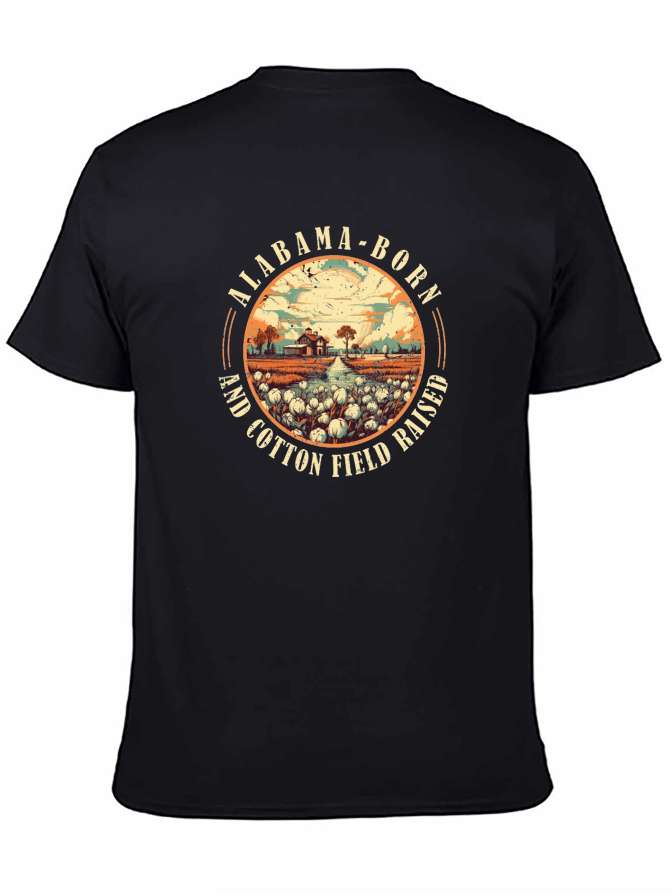 Alabama Born Cotton Field Raised Graphic Tee