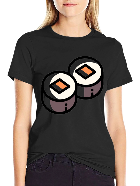 Sushi Roll Graphic Black T-Shirt - Foodie Fashion