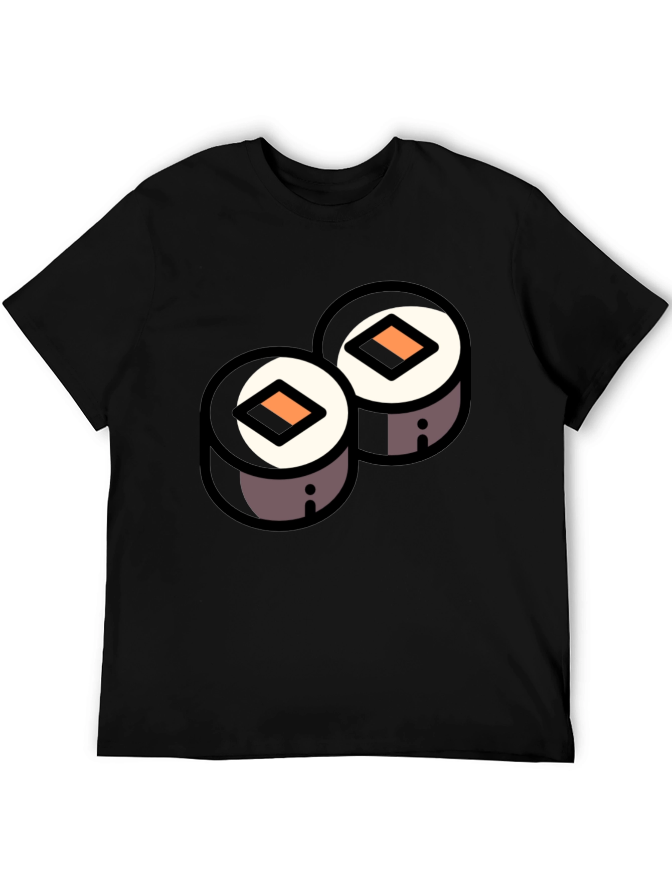 Sushi Roll Graphic Black T-Shirt - Foodie Fashion