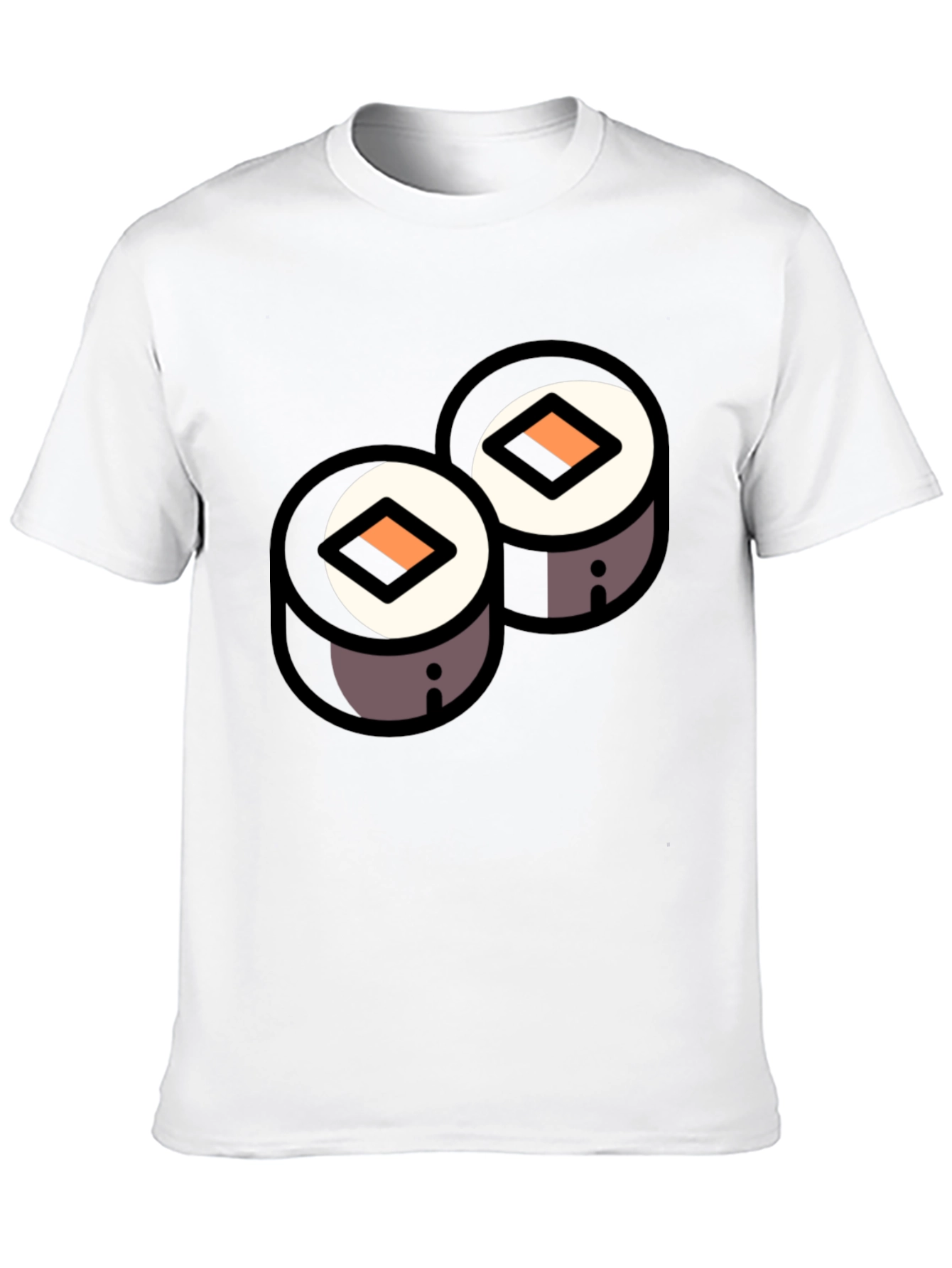 Sushi Roll Graphic Black T-Shirt - Foodie Fashion