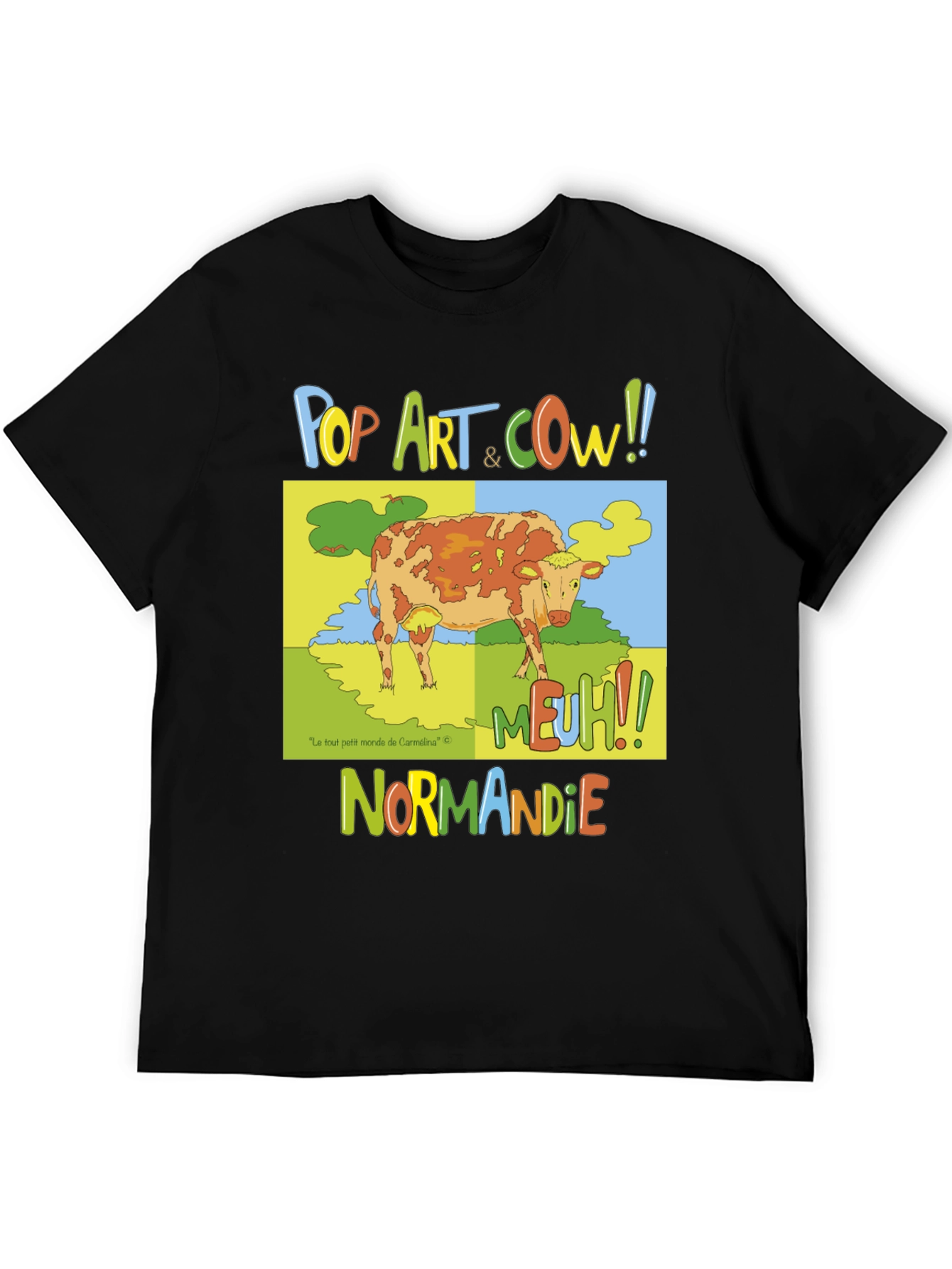 Pop Art Cow Graphic T-Shirt - Normandy Edition