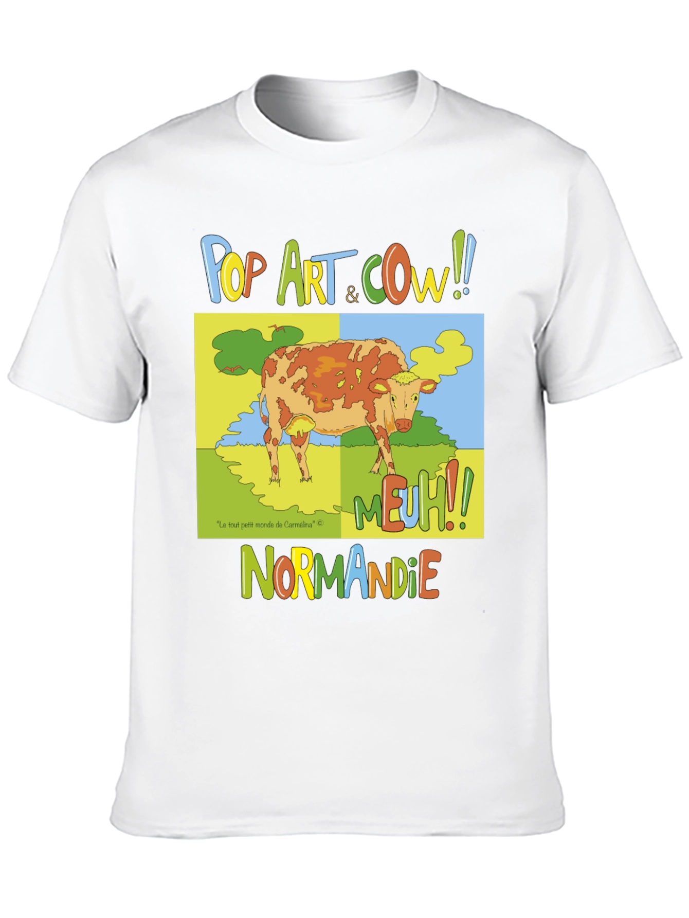Pop Art Cow Graphic T-Shirt - Normandy Edition