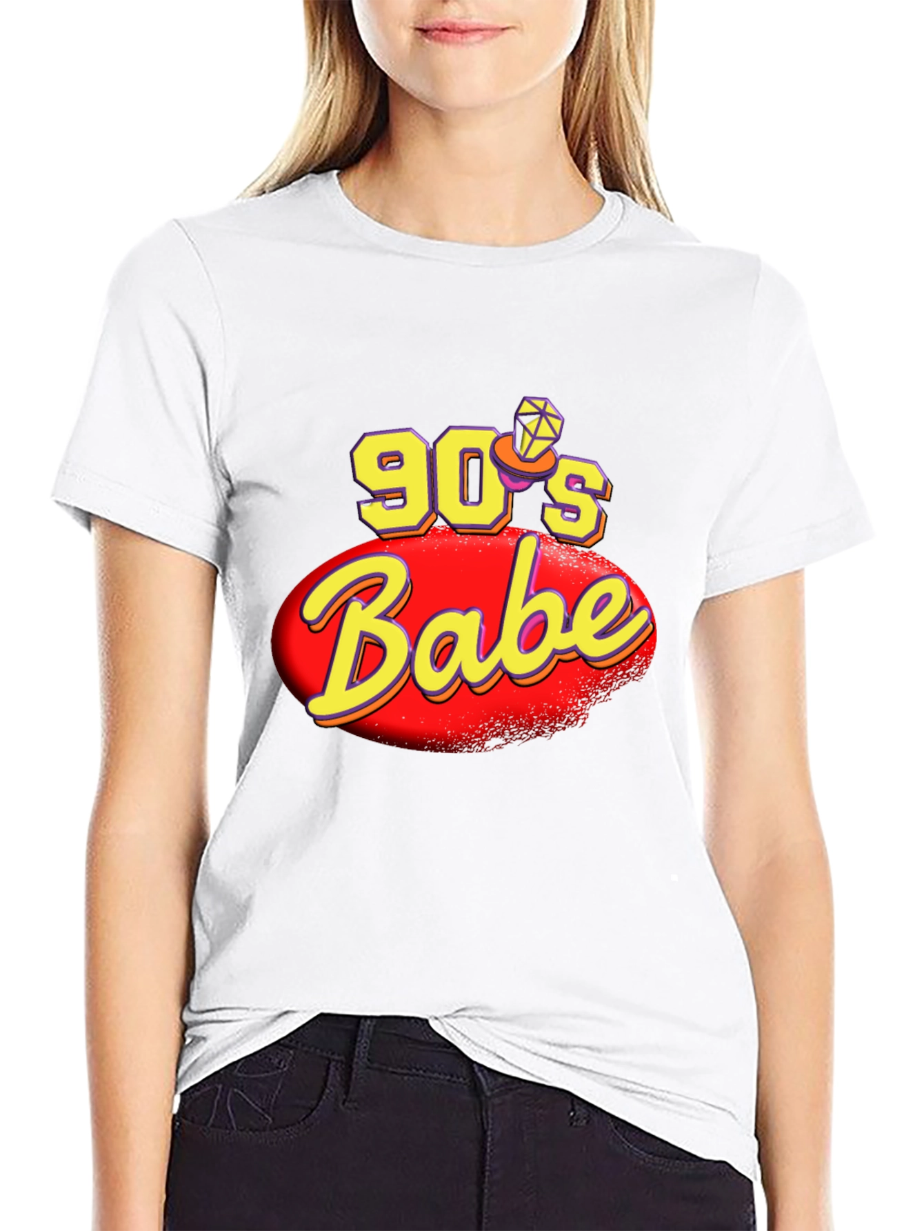 90s Babe Black Graphic T-Shirt