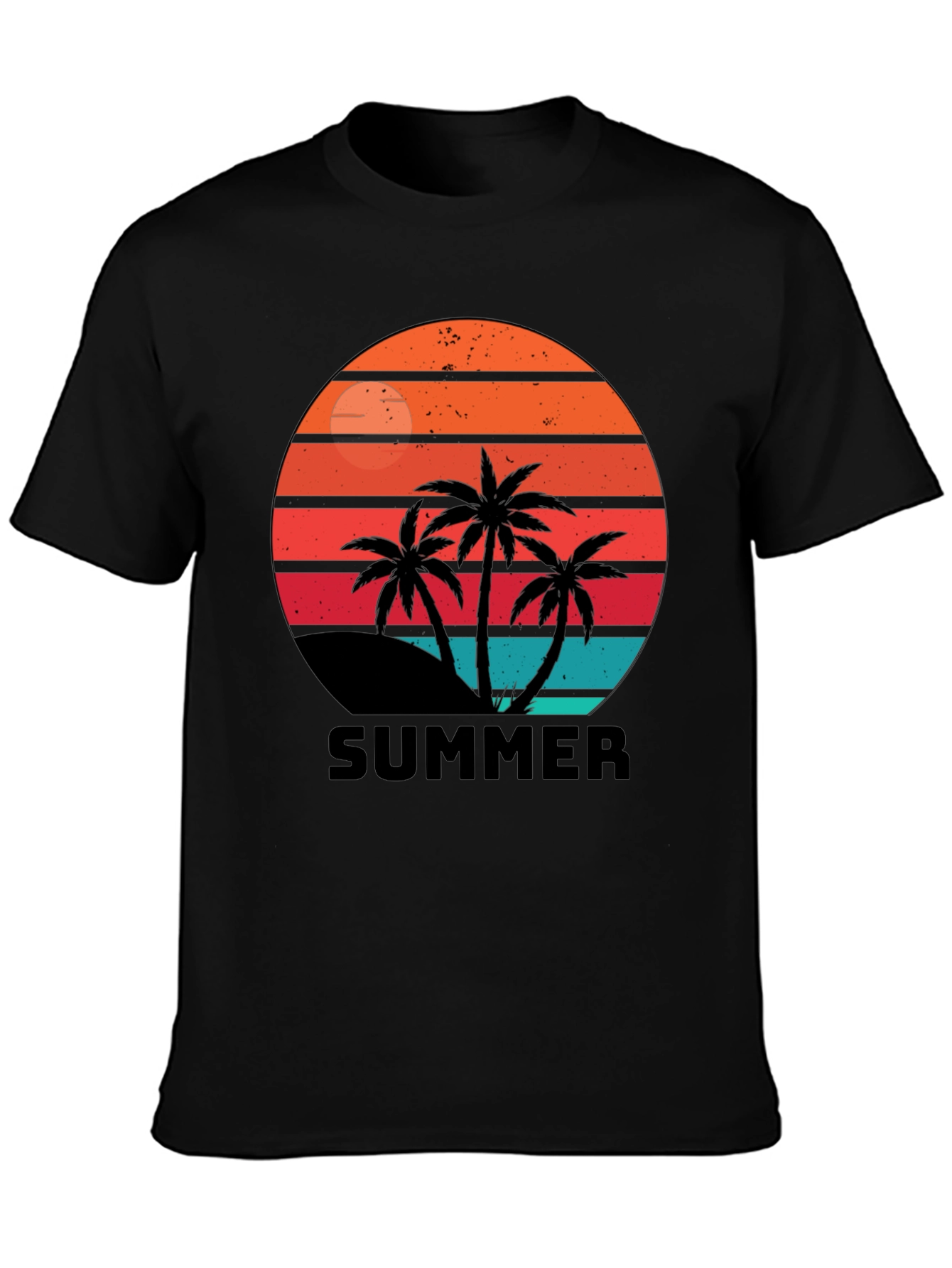 Retro Summer Palm Tree Graphic Tee