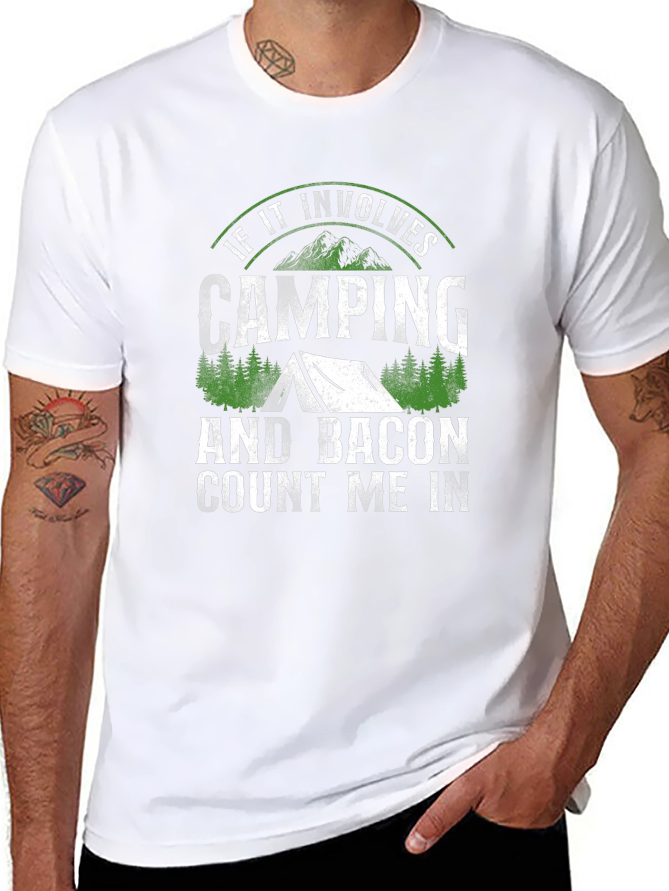 Camping & Bacon T-Shirt: Count Me In!