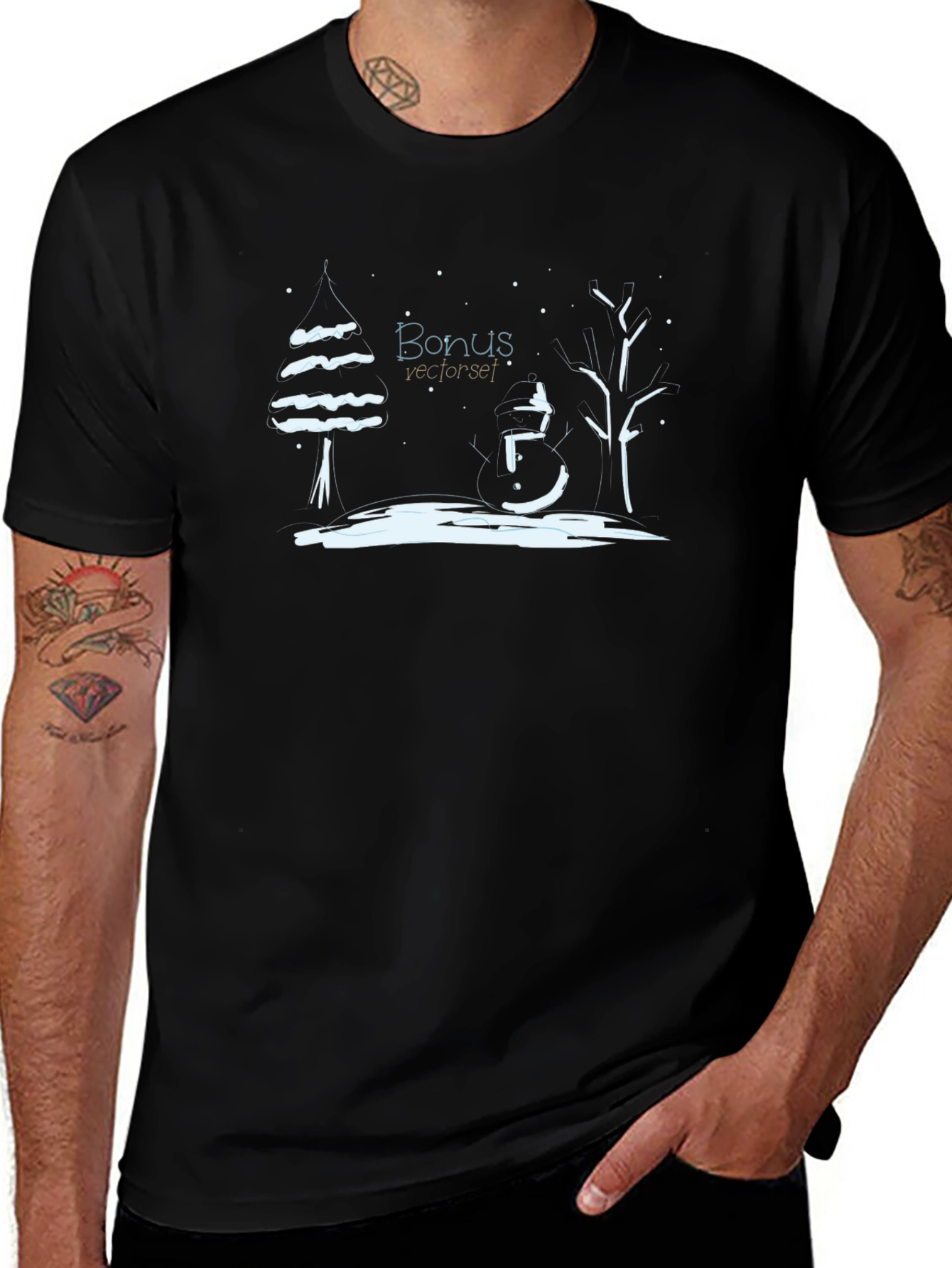 Snowman Scene Graphic Tee