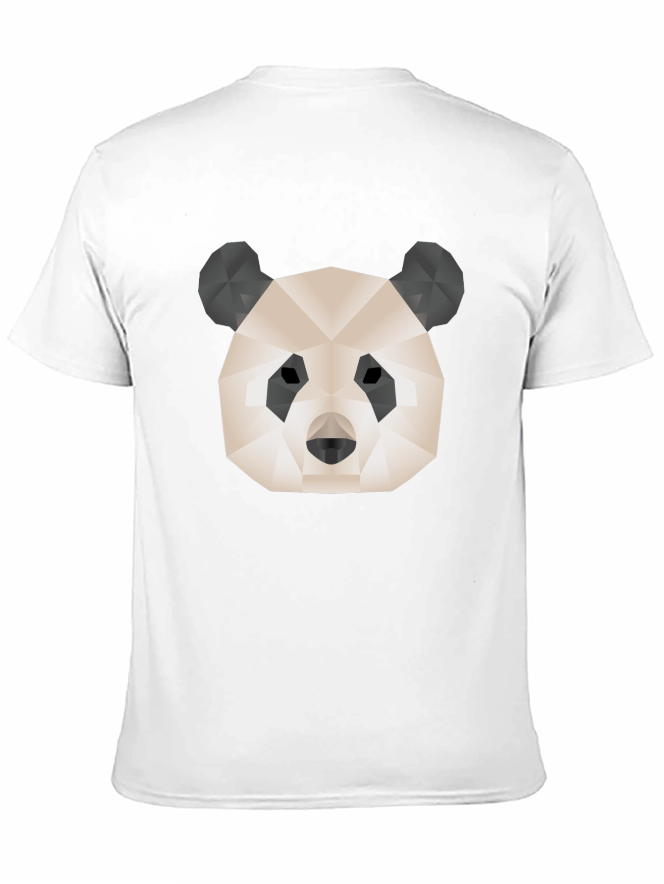 Geometric Panda Graphic Tee - Modern Black T-Shirt