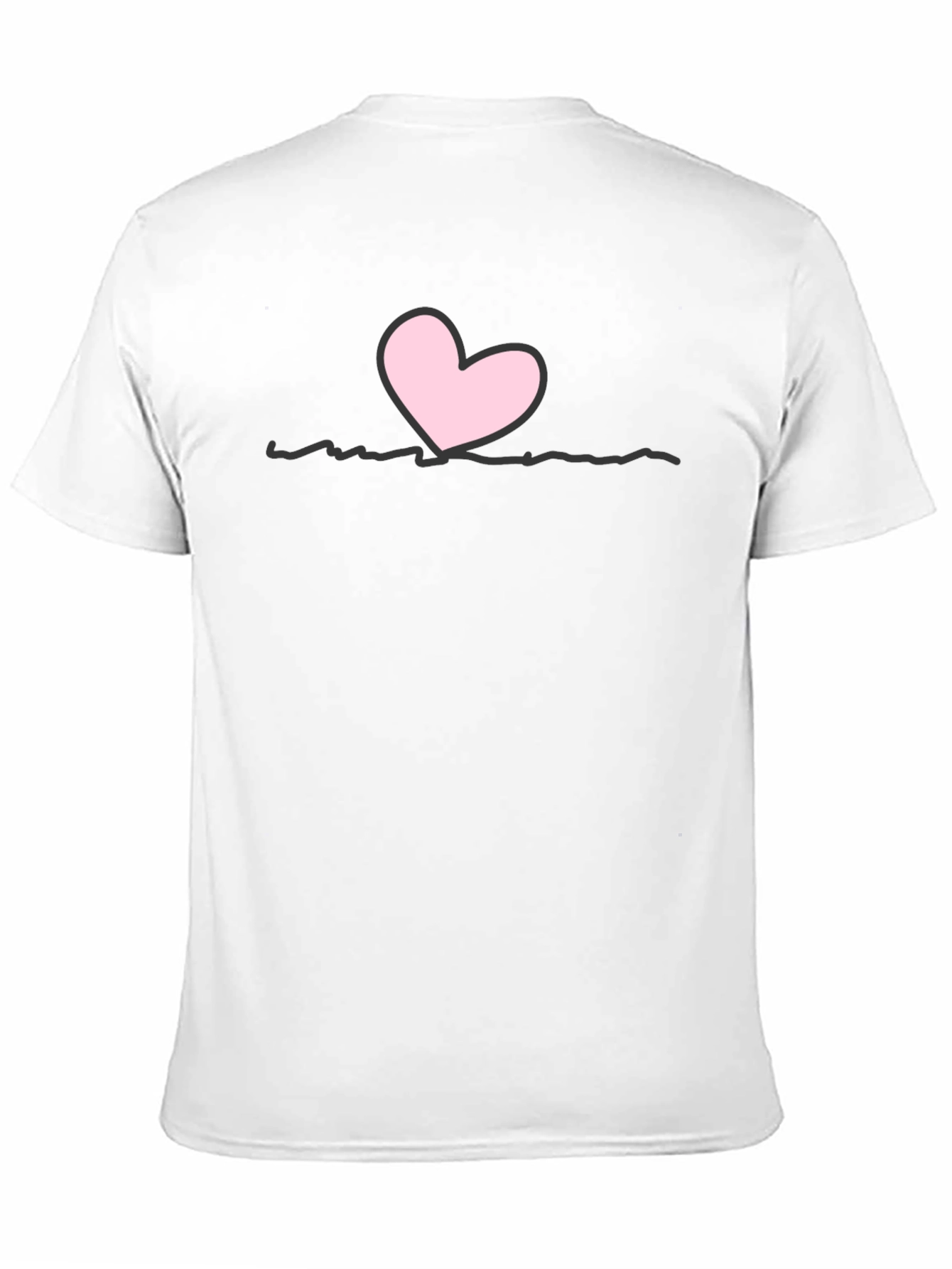 Heart Line Black T-Shirt