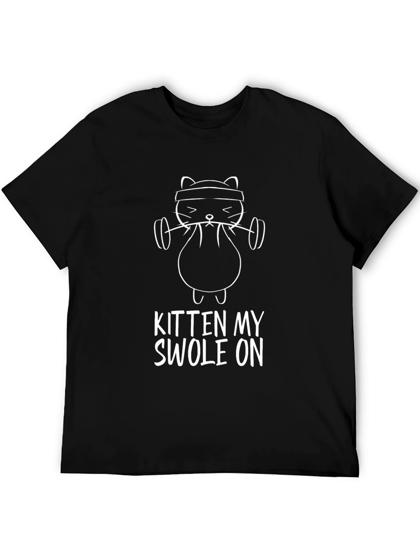 Kitten My Swole On T-Shirt - Gym Cat Design