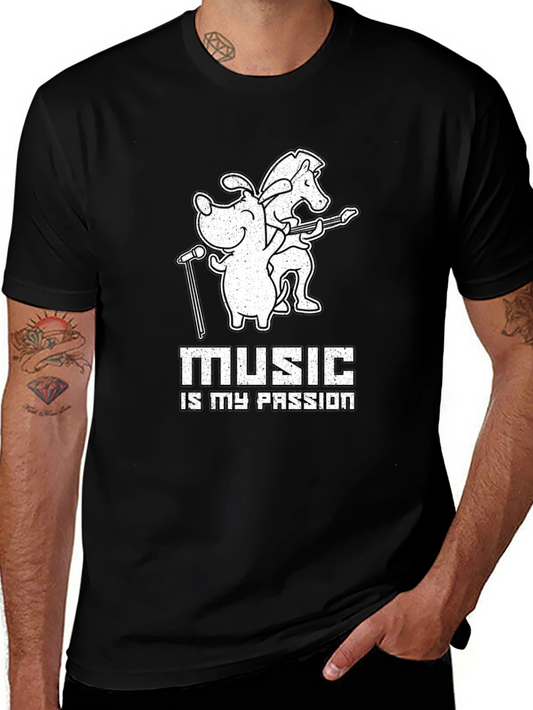 Music Is My Passion Black T-Shirt