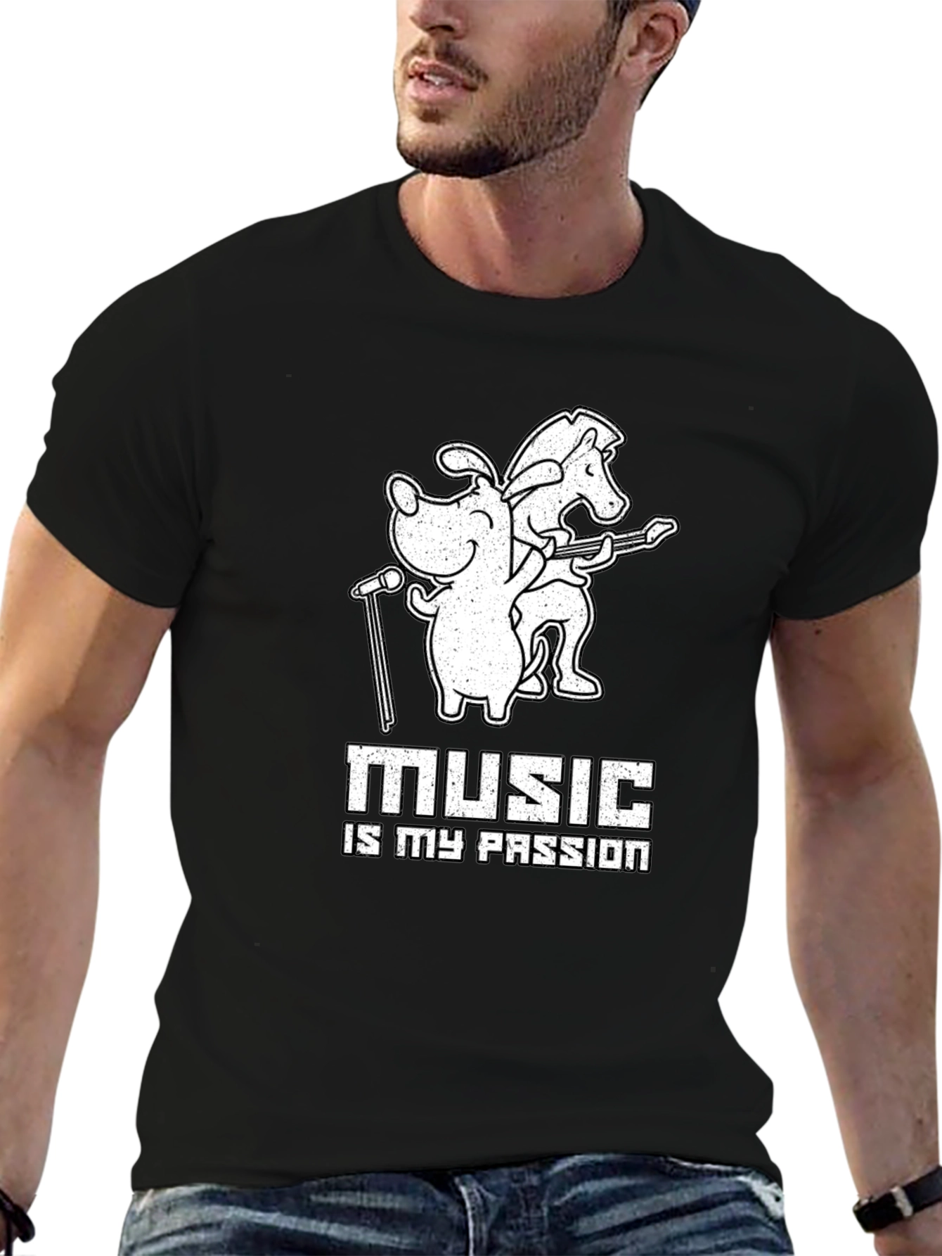 Music Is My Passion Black T-Shirt