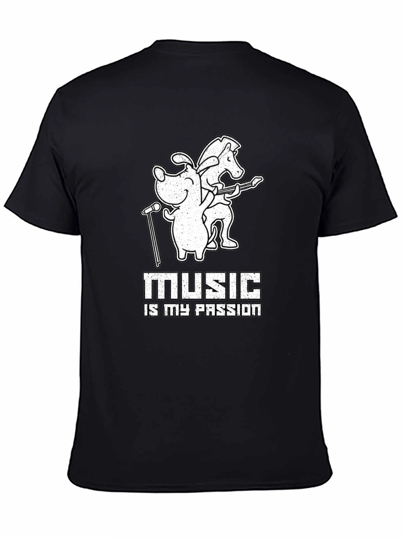 Music Is My Passion Black T-Shirt
