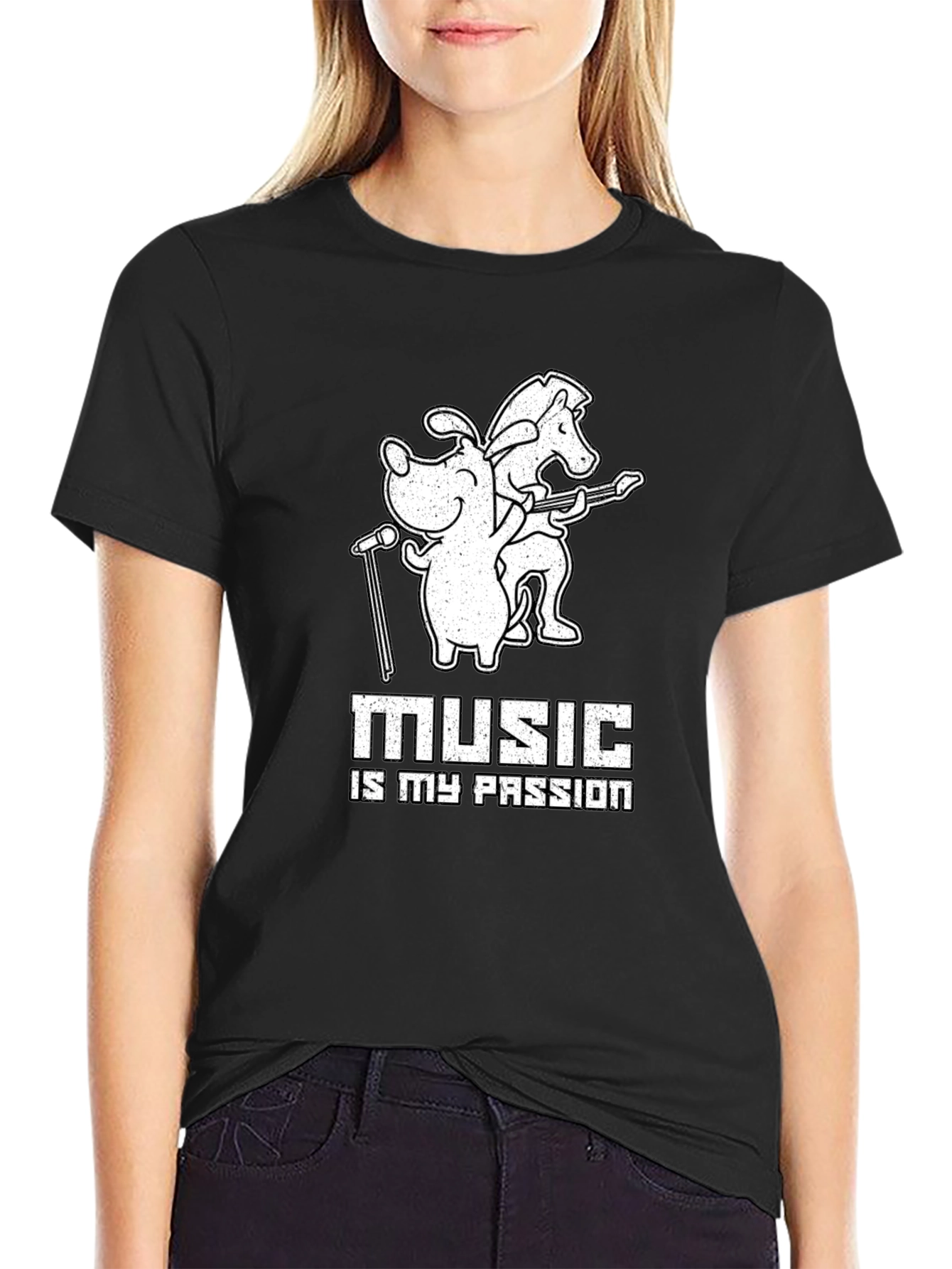 Music Is My Passion Black T-Shirt