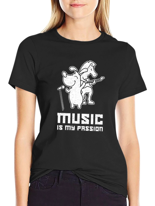 Music Is My Passion Black T-Shirt