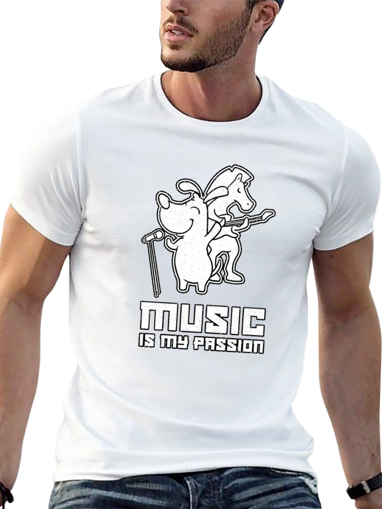 Music Is My Passion Black T-Shirt