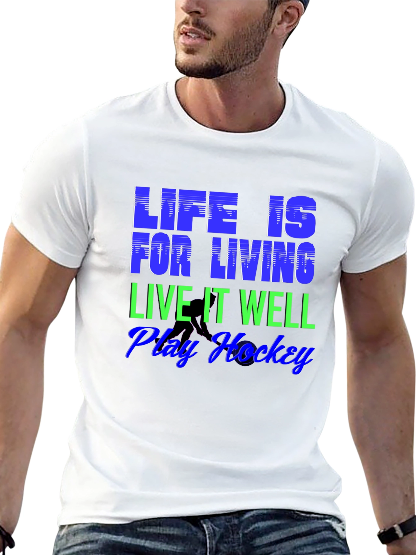 Life is for Living Hockey T-Shirt