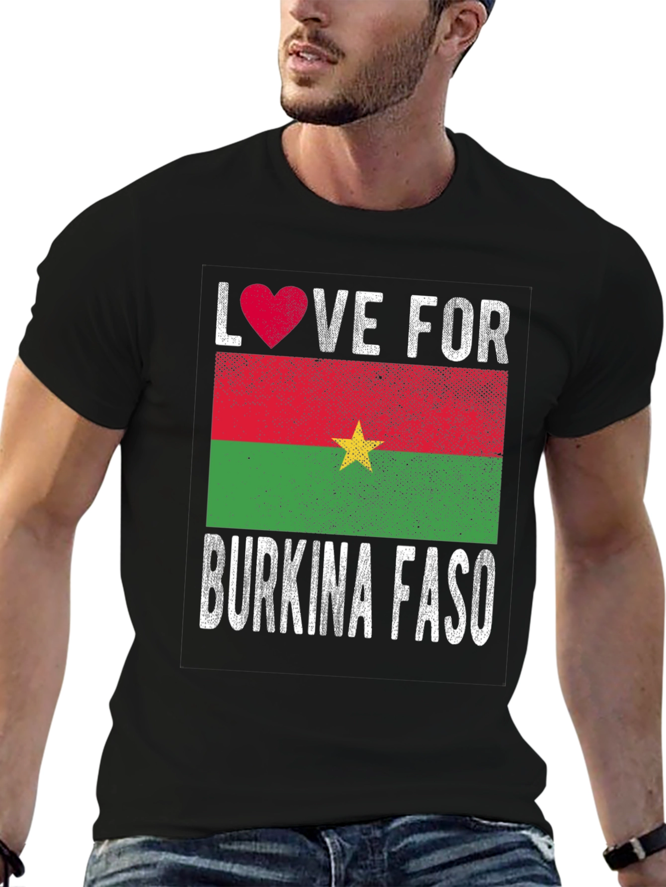 Burkina Faso Love Heart Flag T-Shirt