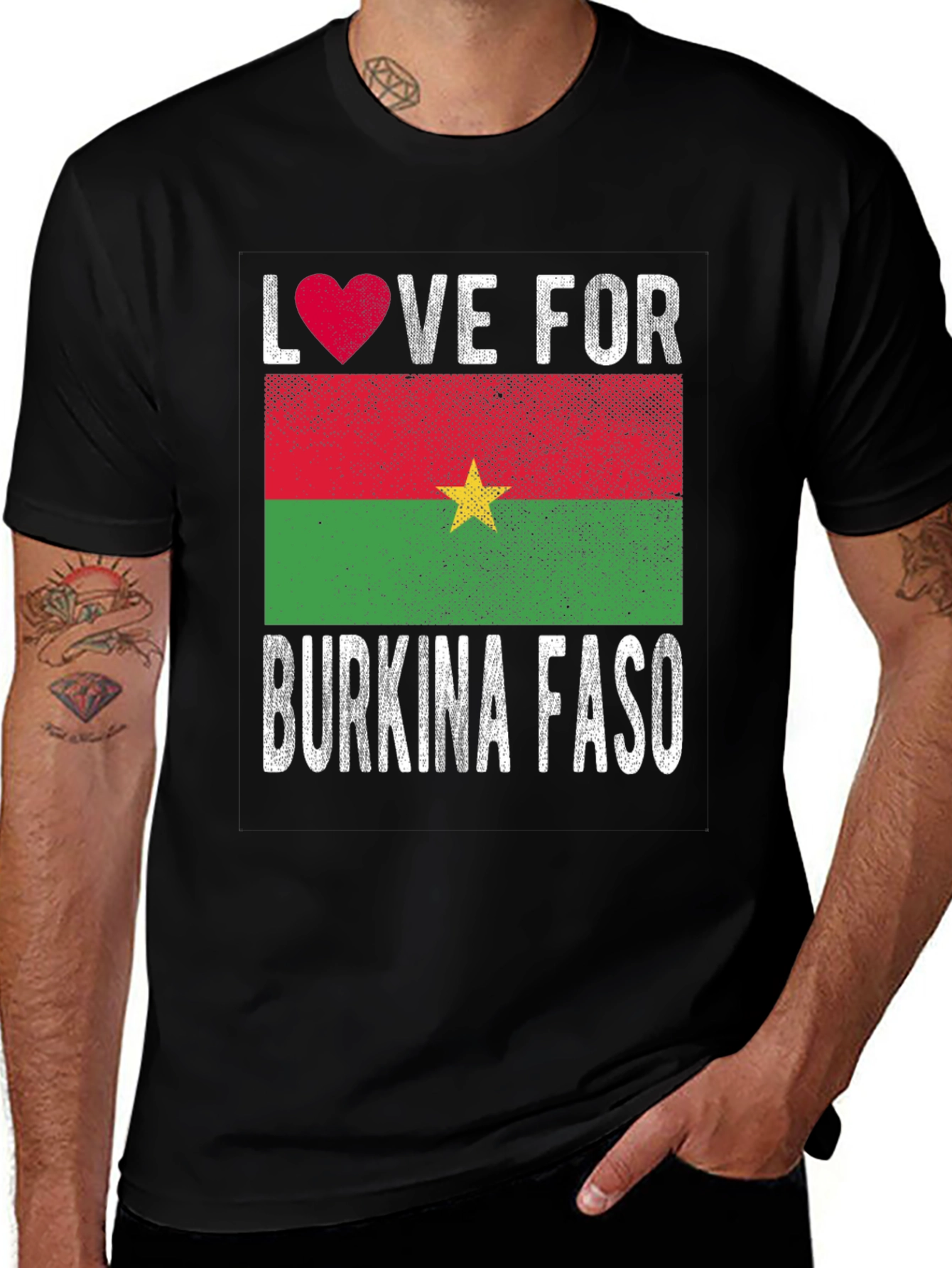 Burkina Faso Love Heart Flag T-Shirt