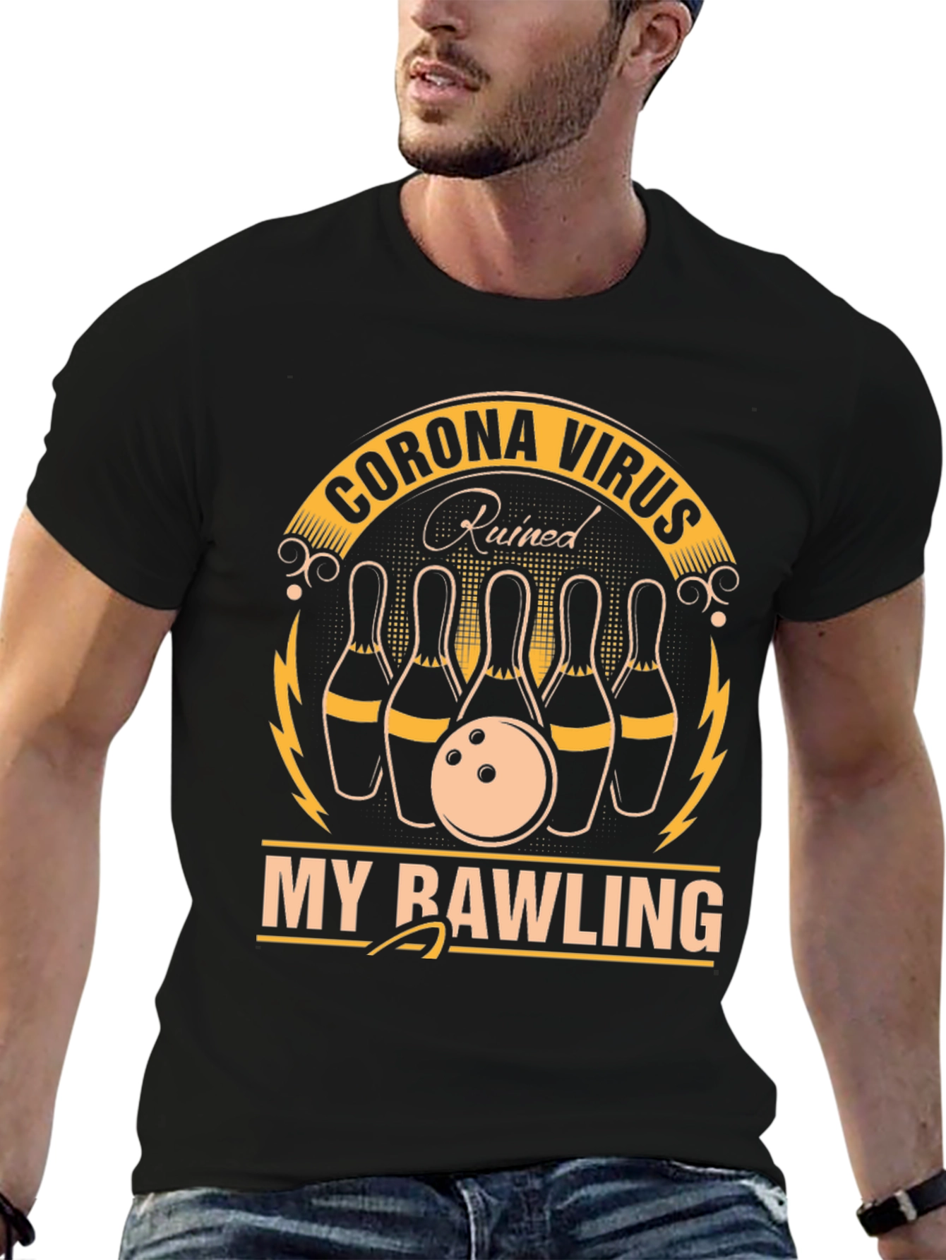 Corona Virus Ruined My Bowling T-Shirt