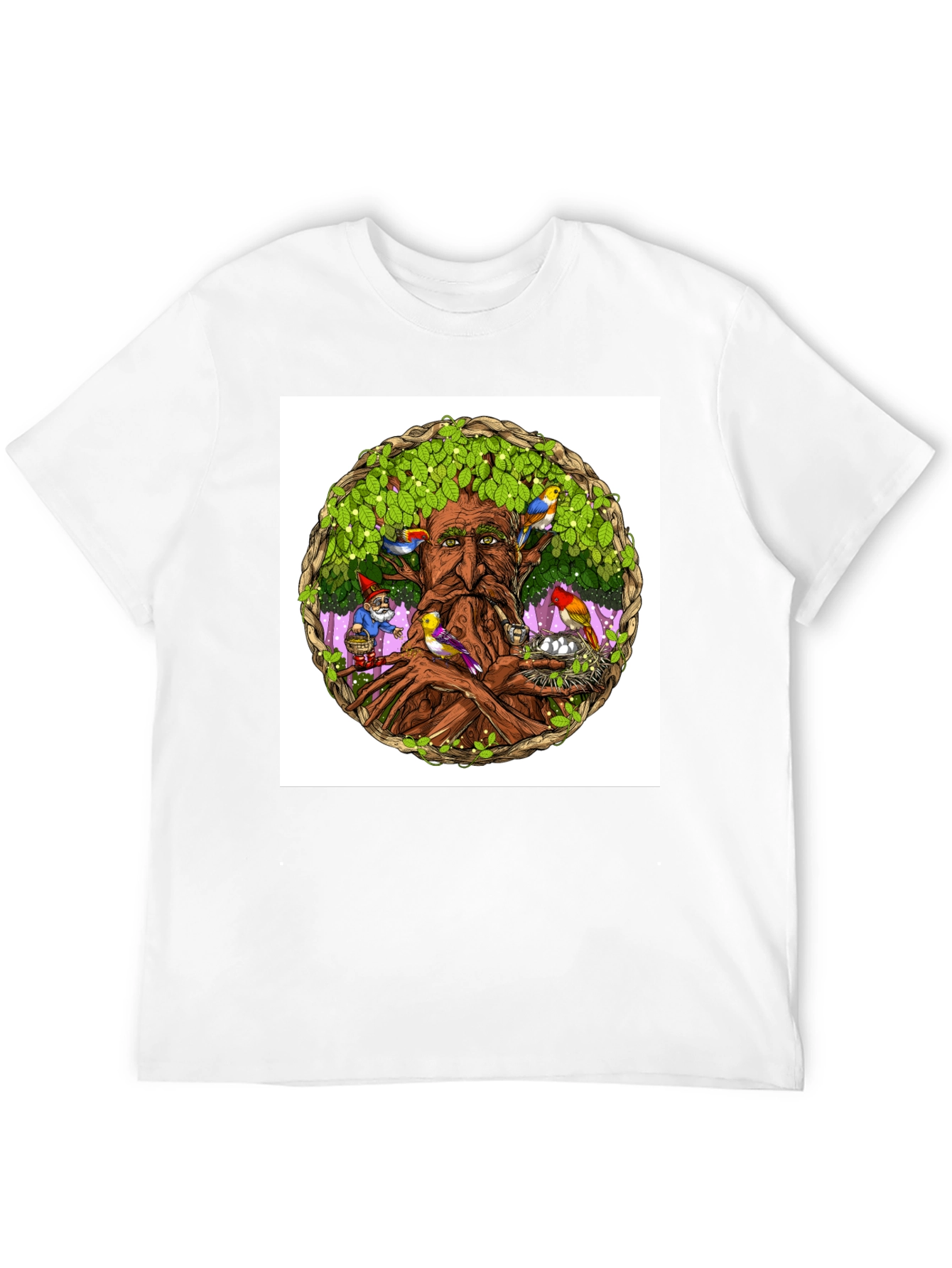 Nature Wise Tree Man Graphic Tee - Black