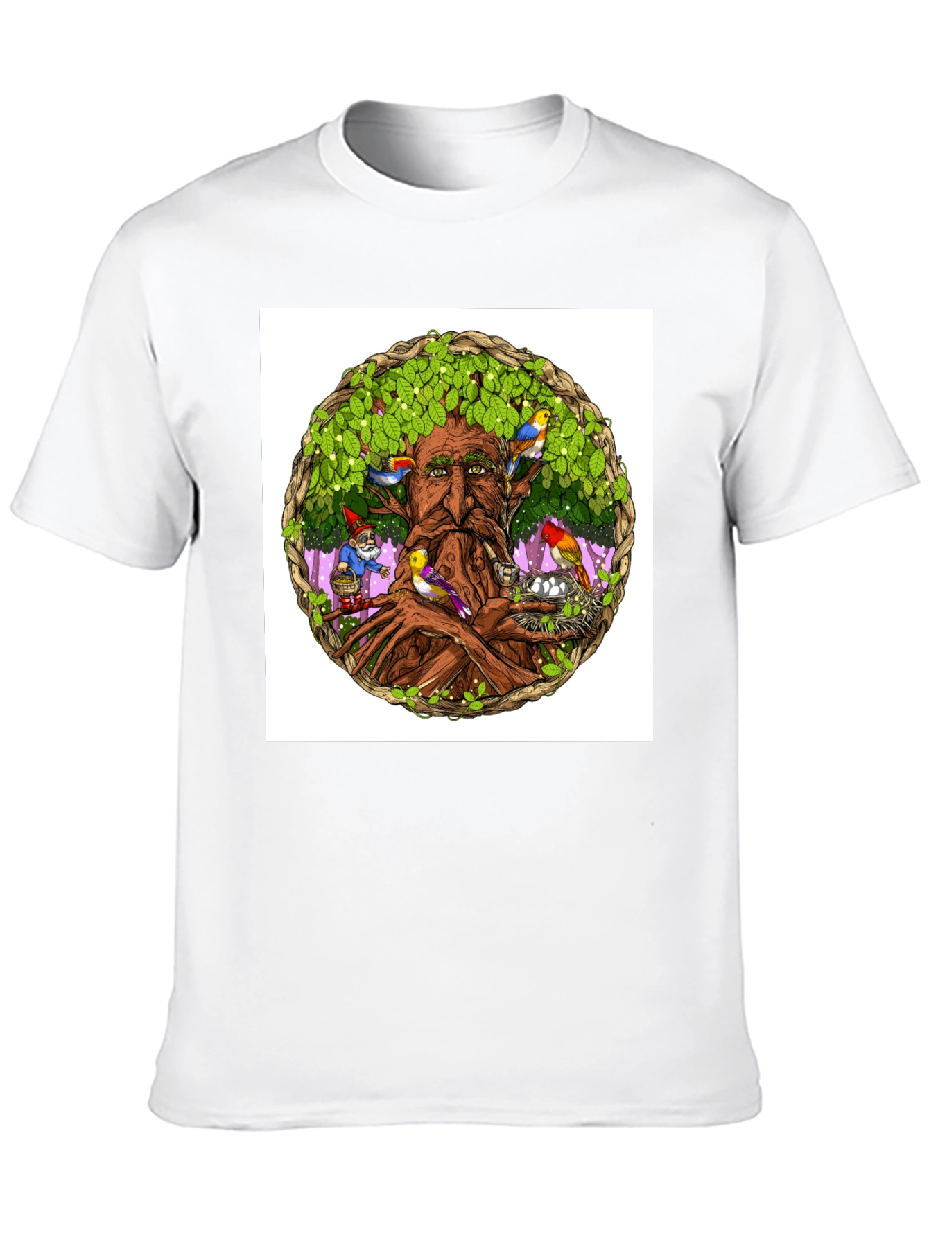 Nature Wise Tree Man Graphic Tee - Black