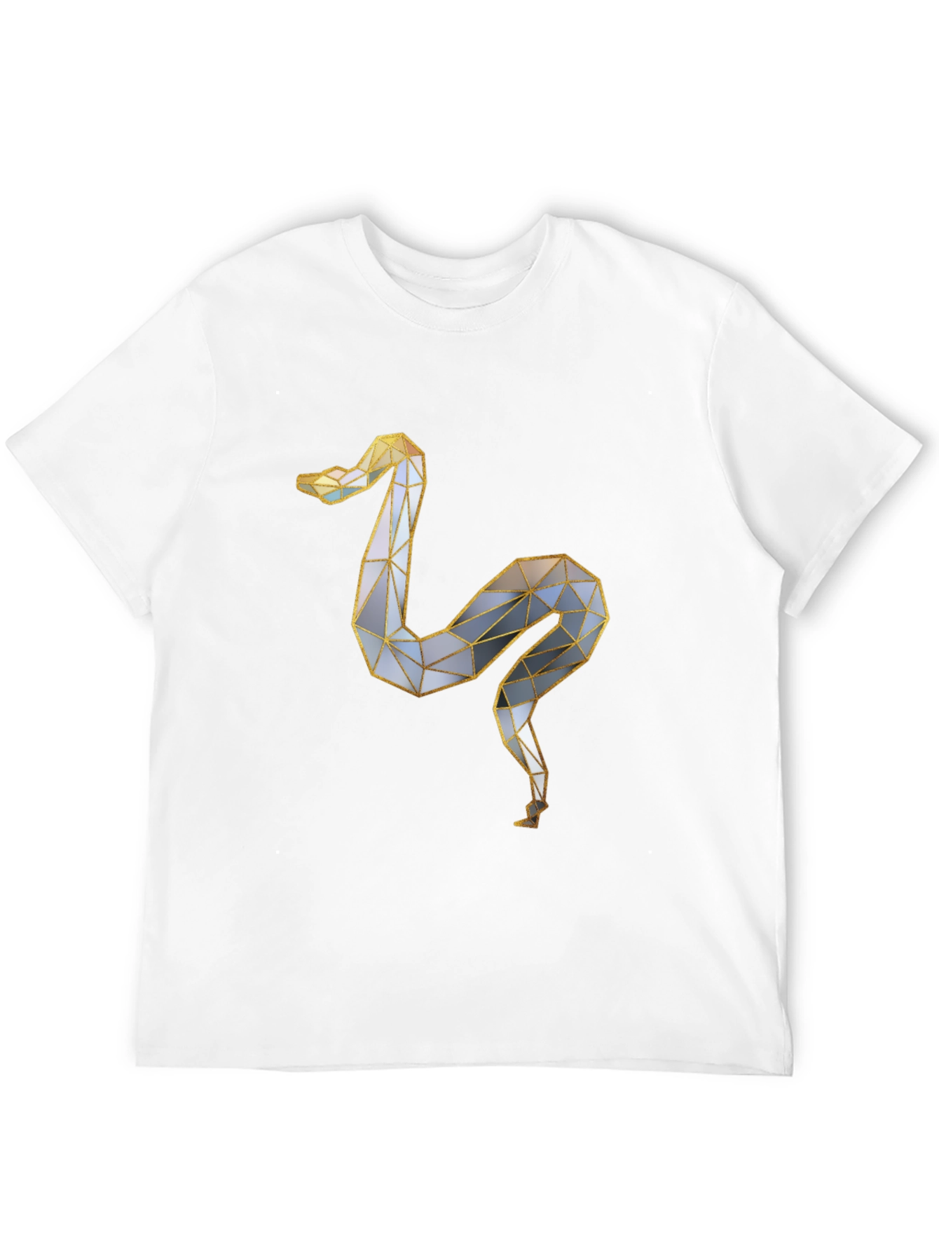 Geometric Snake Graphic Tee - Modern & Stylish