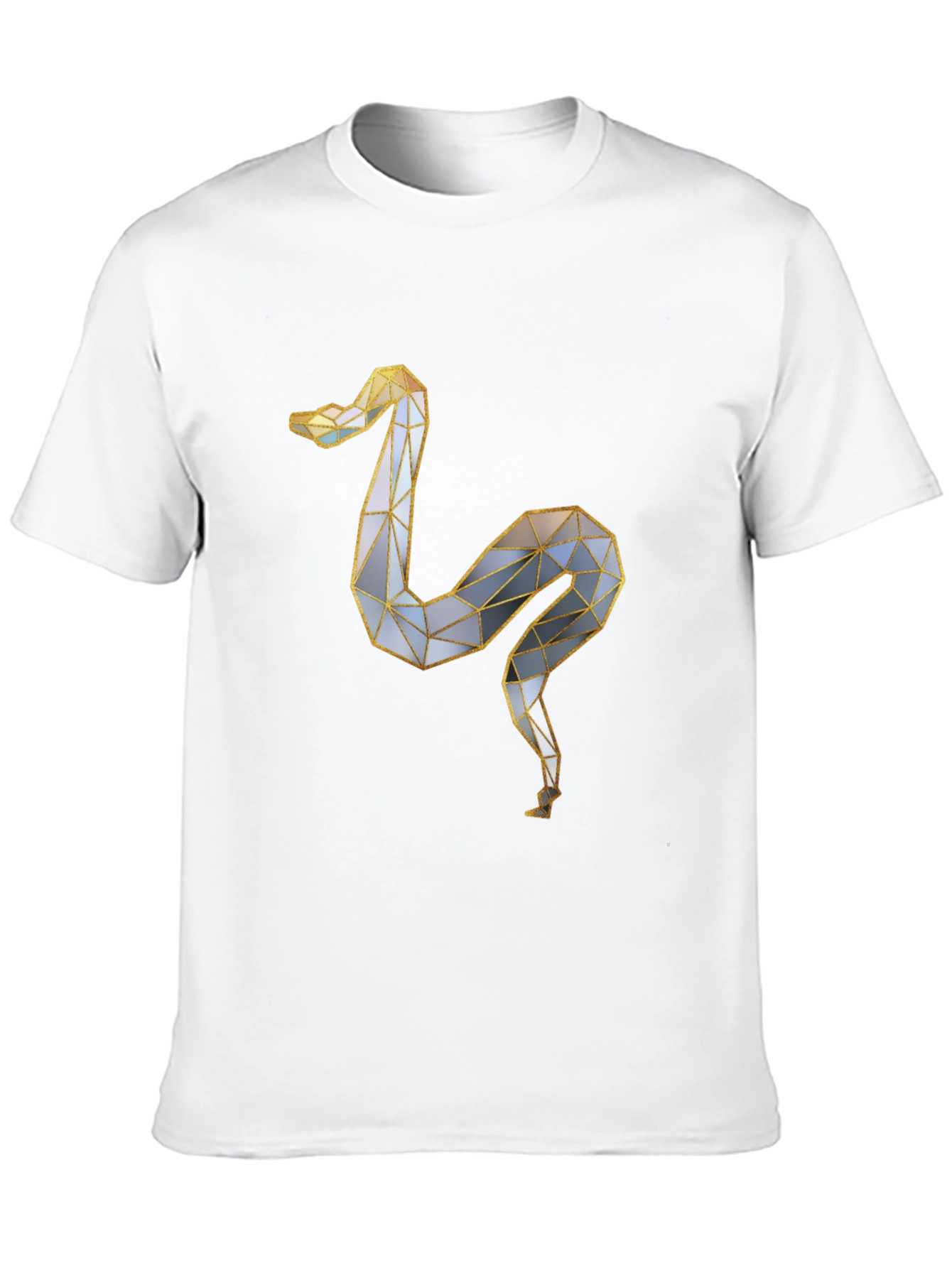 Geometric Snake Graphic Tee - Modern & Stylish