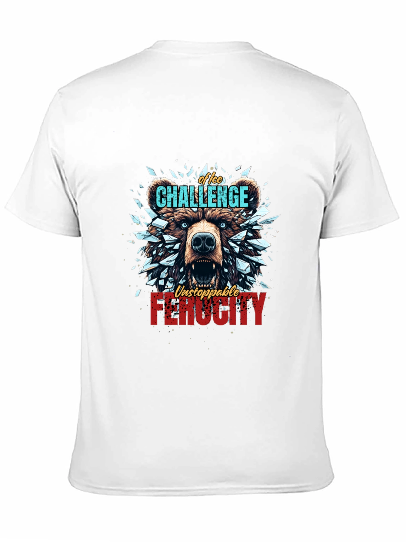 Ice Challenge Bear Graphic Tee - Ferocity Unleashed