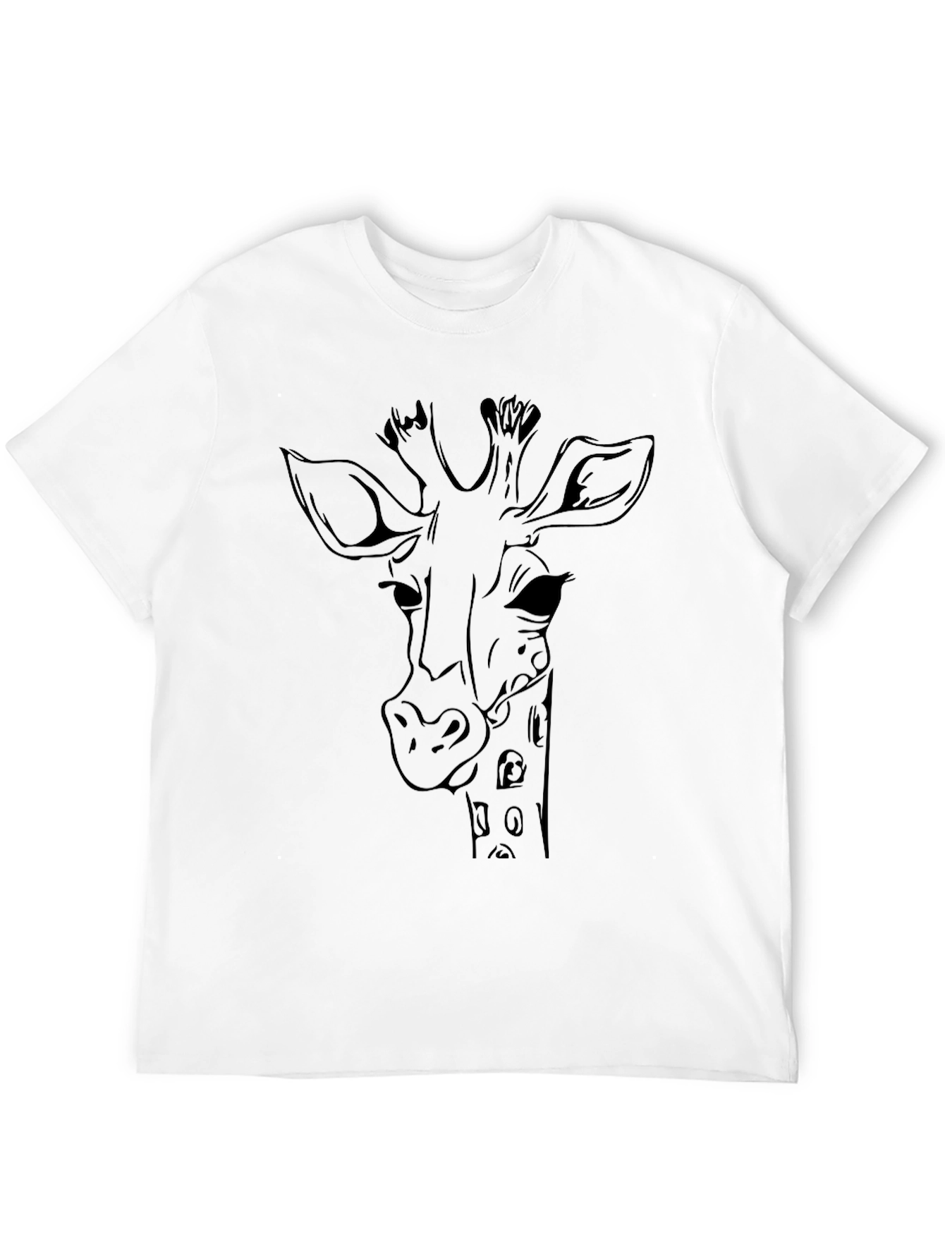 Giraffe Graphic Tee - Black Cotton Blend