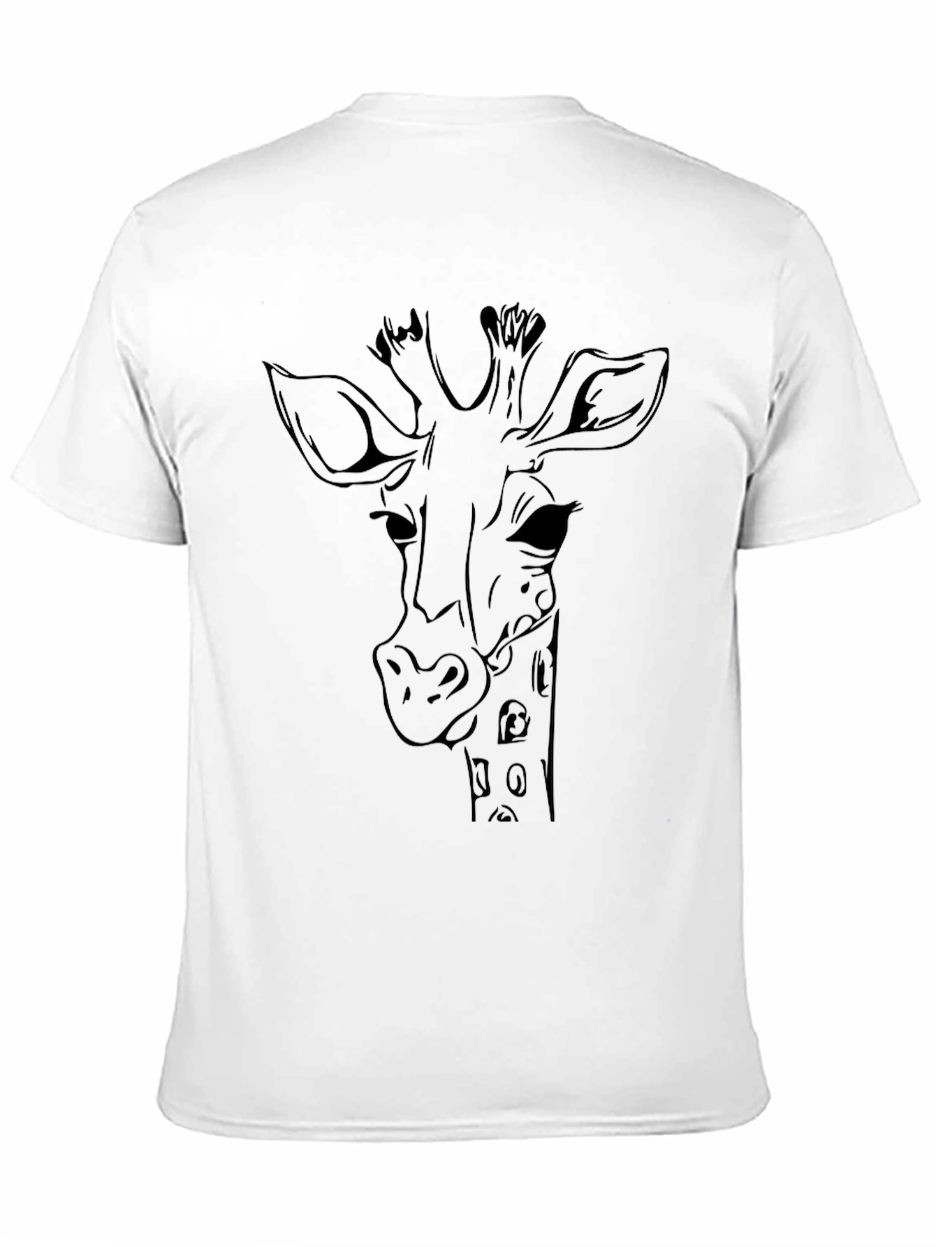 Giraffe Graphic Tee - Black Cotton Blend